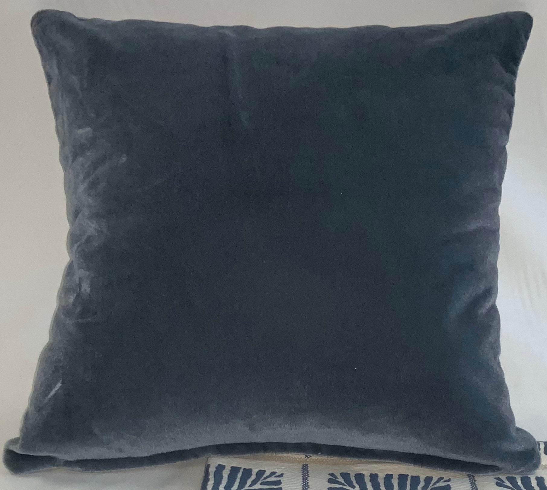 Pillow Cover, Set Of 2, Blue Zebra Stripe Squares, With Zipper