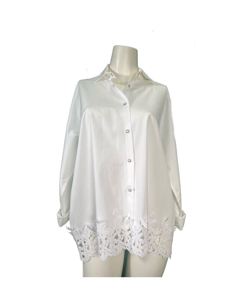 Ermanno Scervino White Blouse with Lace