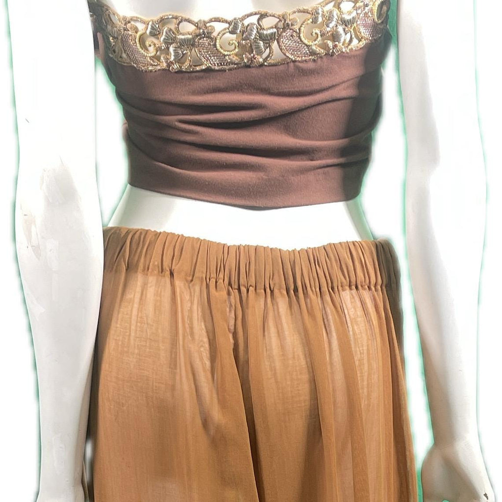 1980s Romeo Gigli 2 piece sheer Harem Pants
