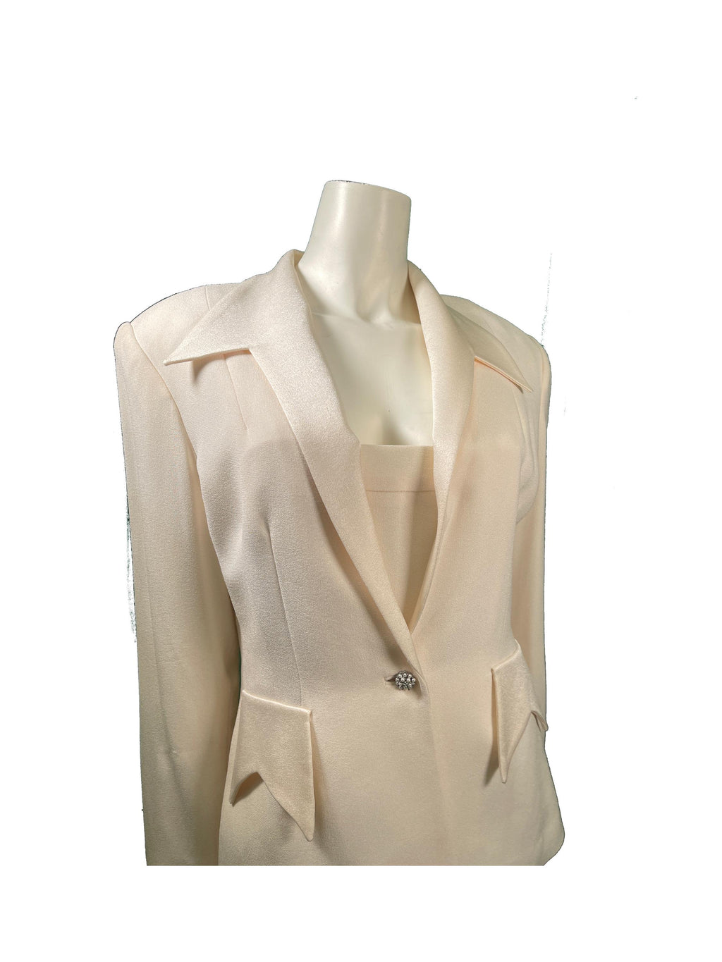 Lillie Rubin 1980s Ivory Dress Suit