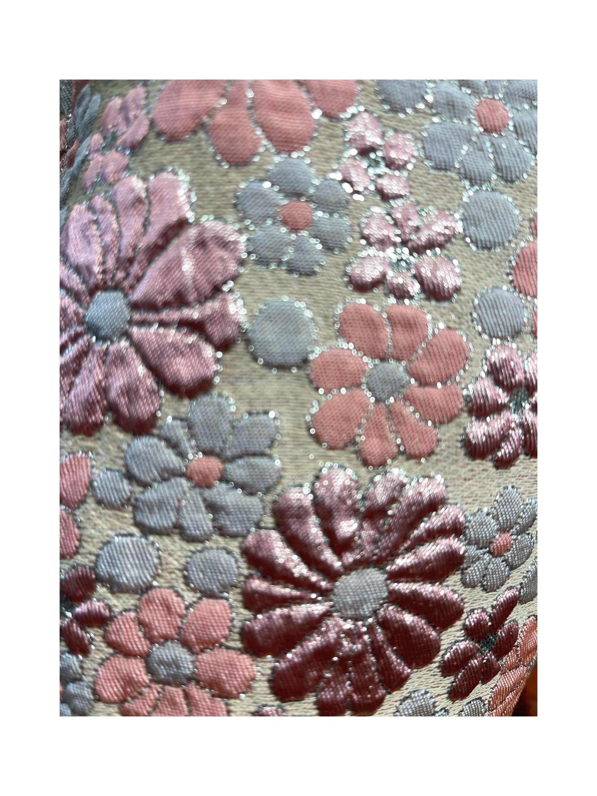 Metalic Brocade 1970 Skirt Suit