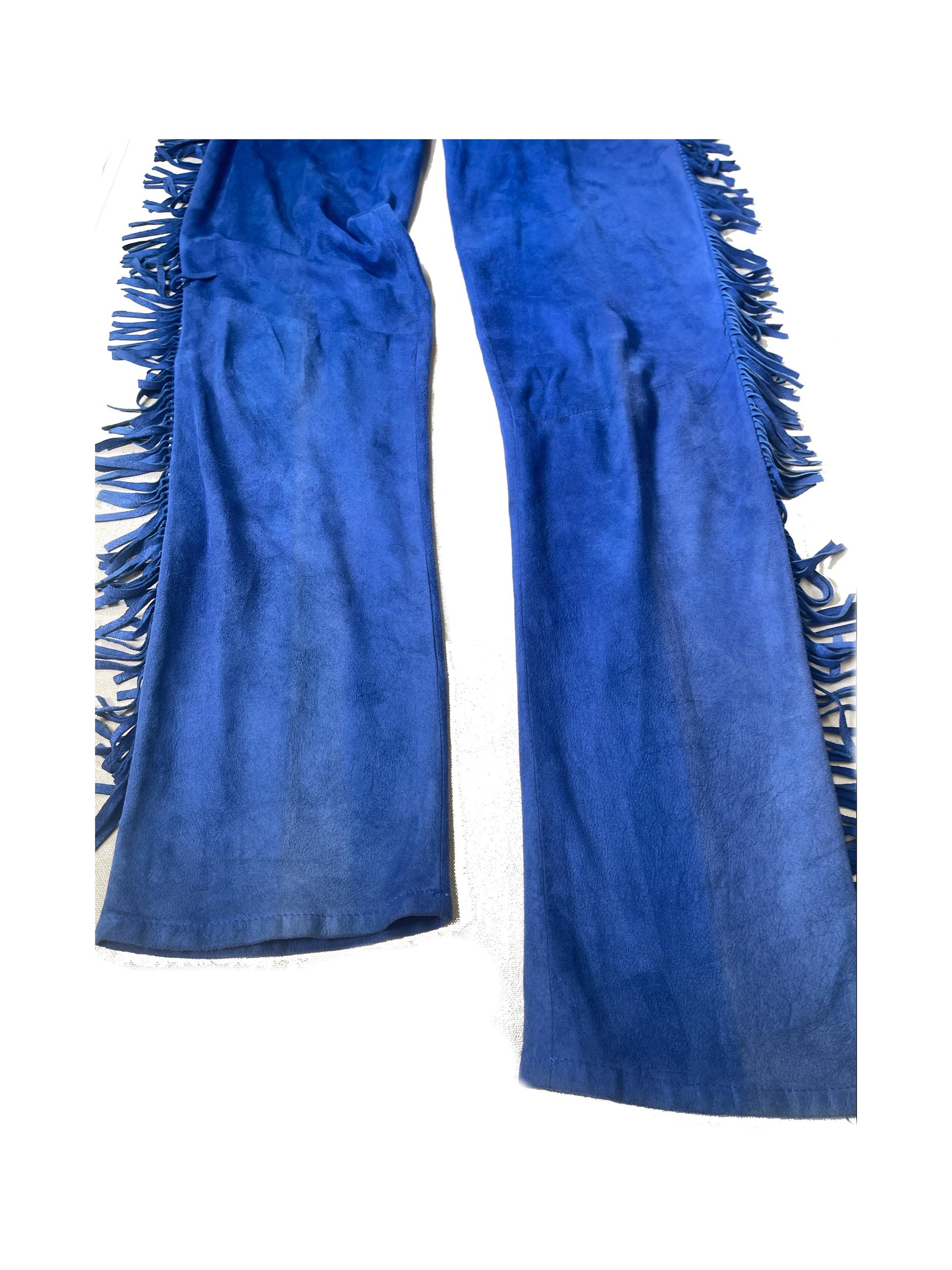 1970s Blue Fringed Buckskin Jeans
