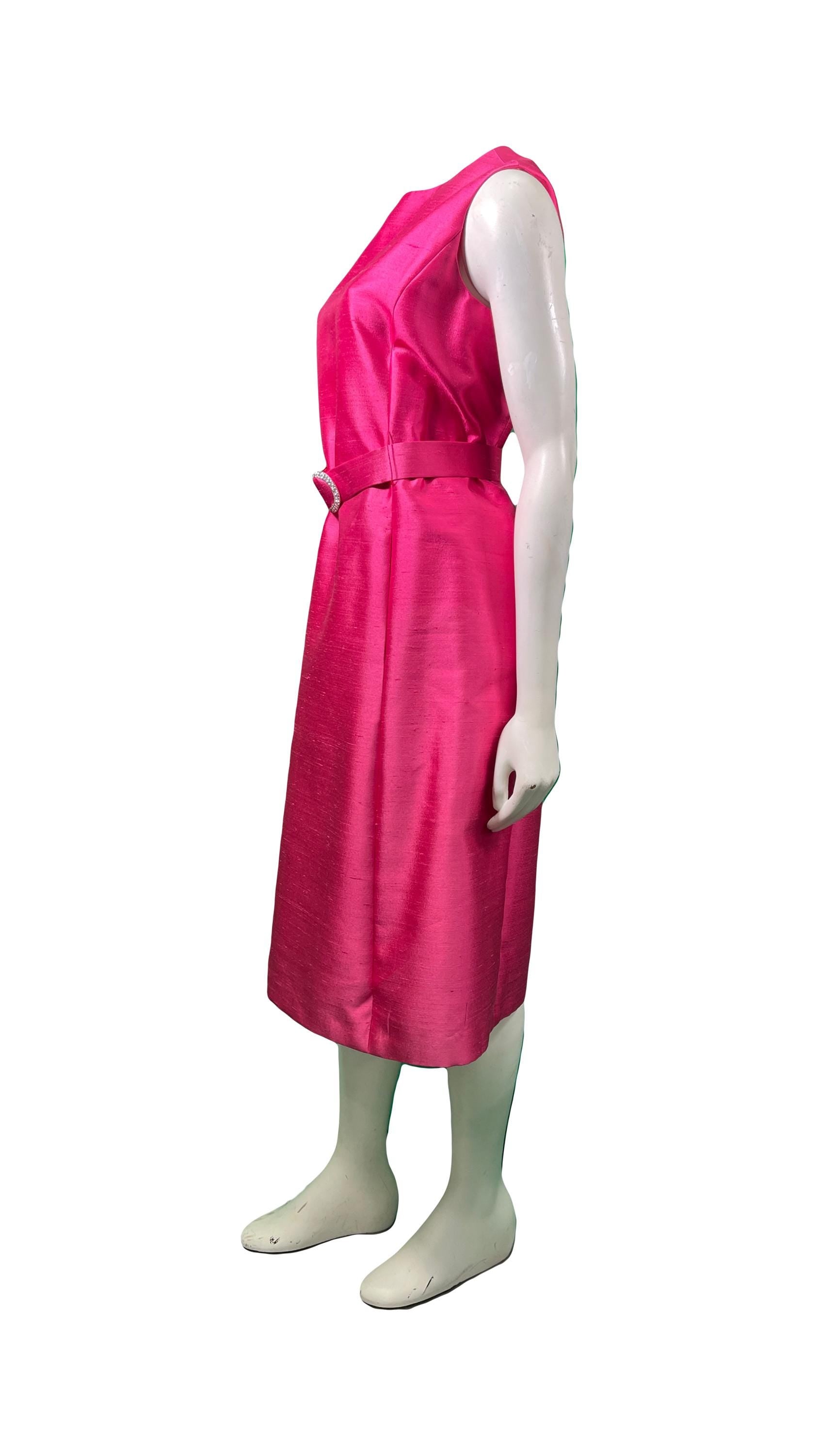 1970s PINK Sleeveless Dress with Jacket