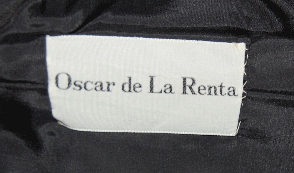 Oscar De la Renta Little Black Dress with white details circa 1960