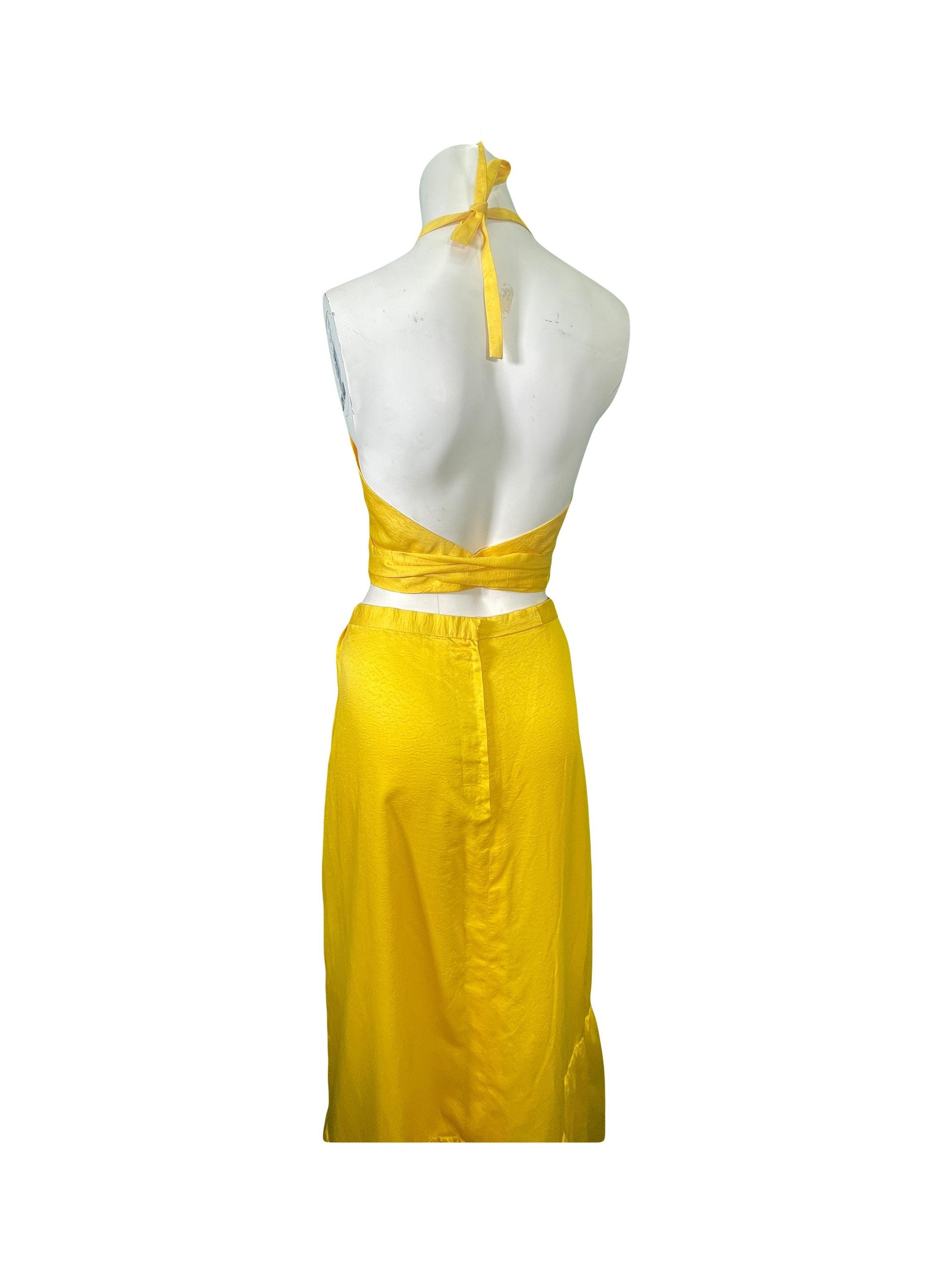 1980s Givenchy Yellow Skirt with Halter Top