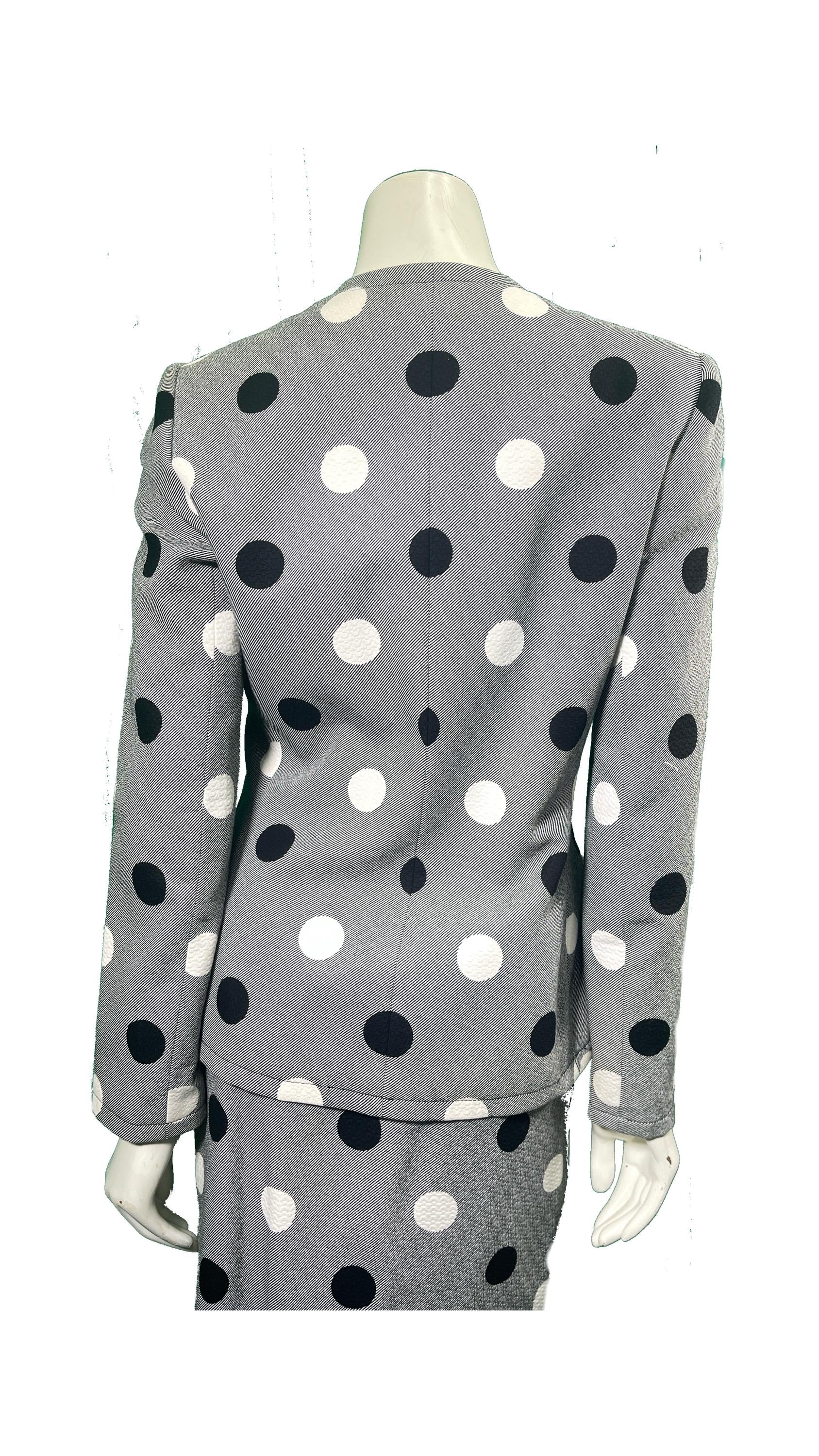 1980s Givenchy Polka Dot Skirt Suit