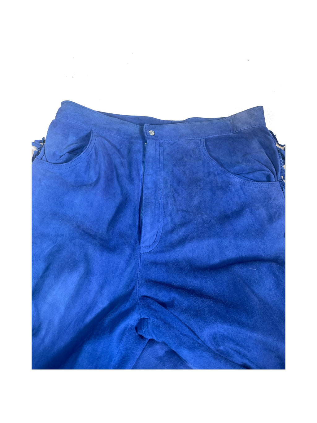 1970s Blue Fringed Buckskin Jeans