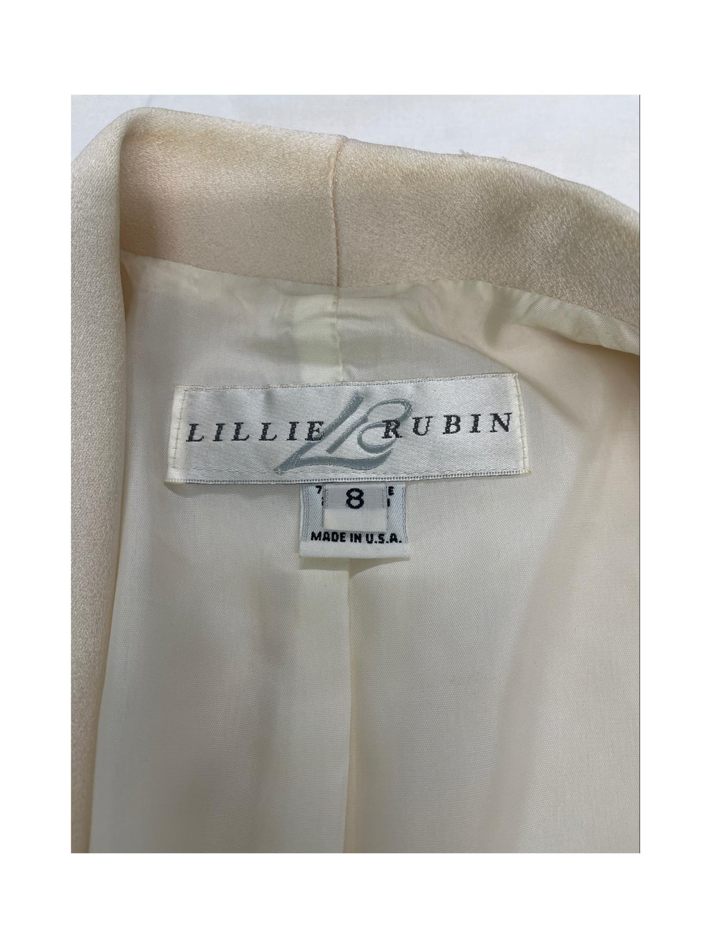 Lillie Rubin 1980s Ivory Dress Suit