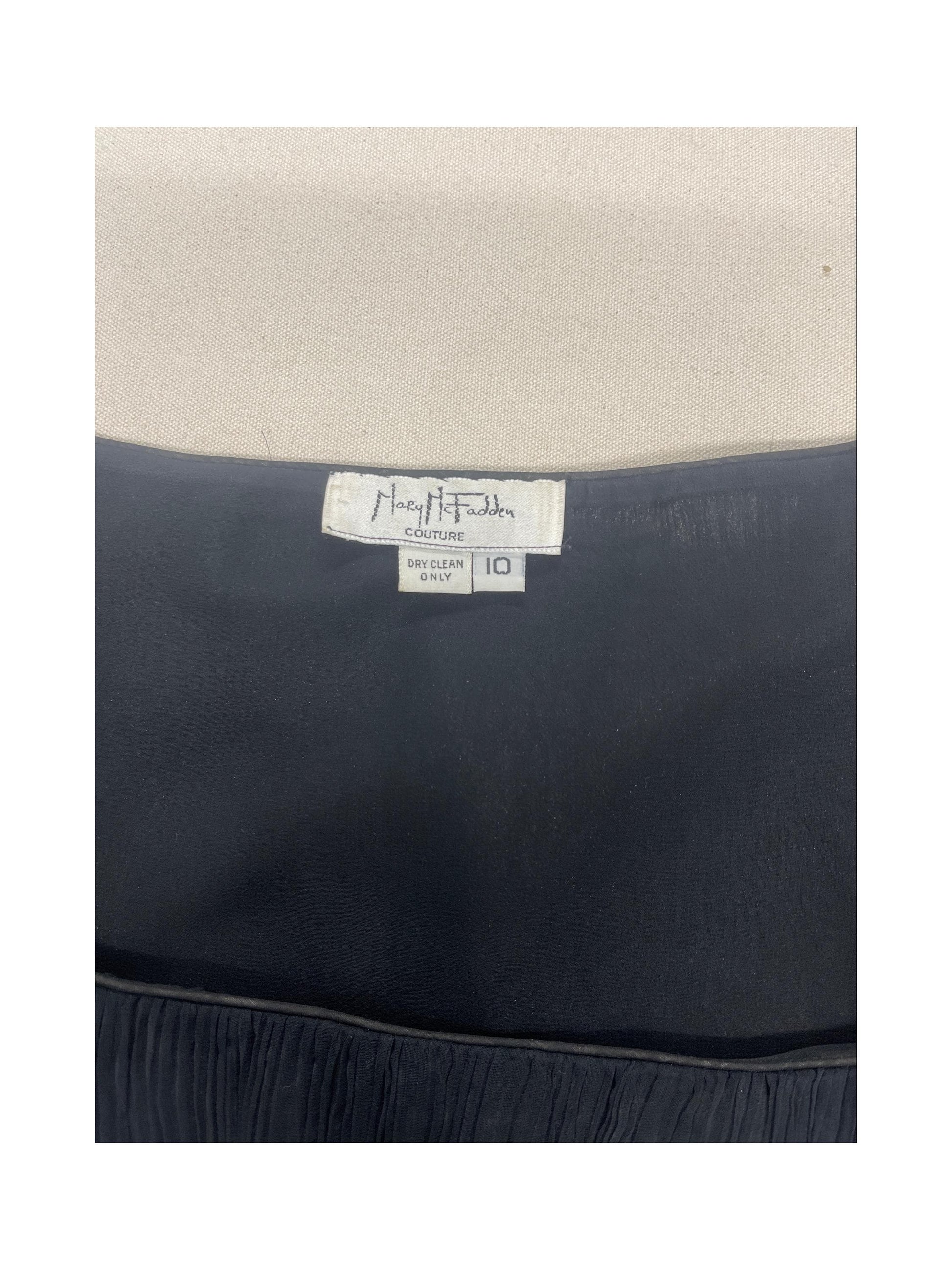 1980s Mary McFadden Couture Little Black Dress