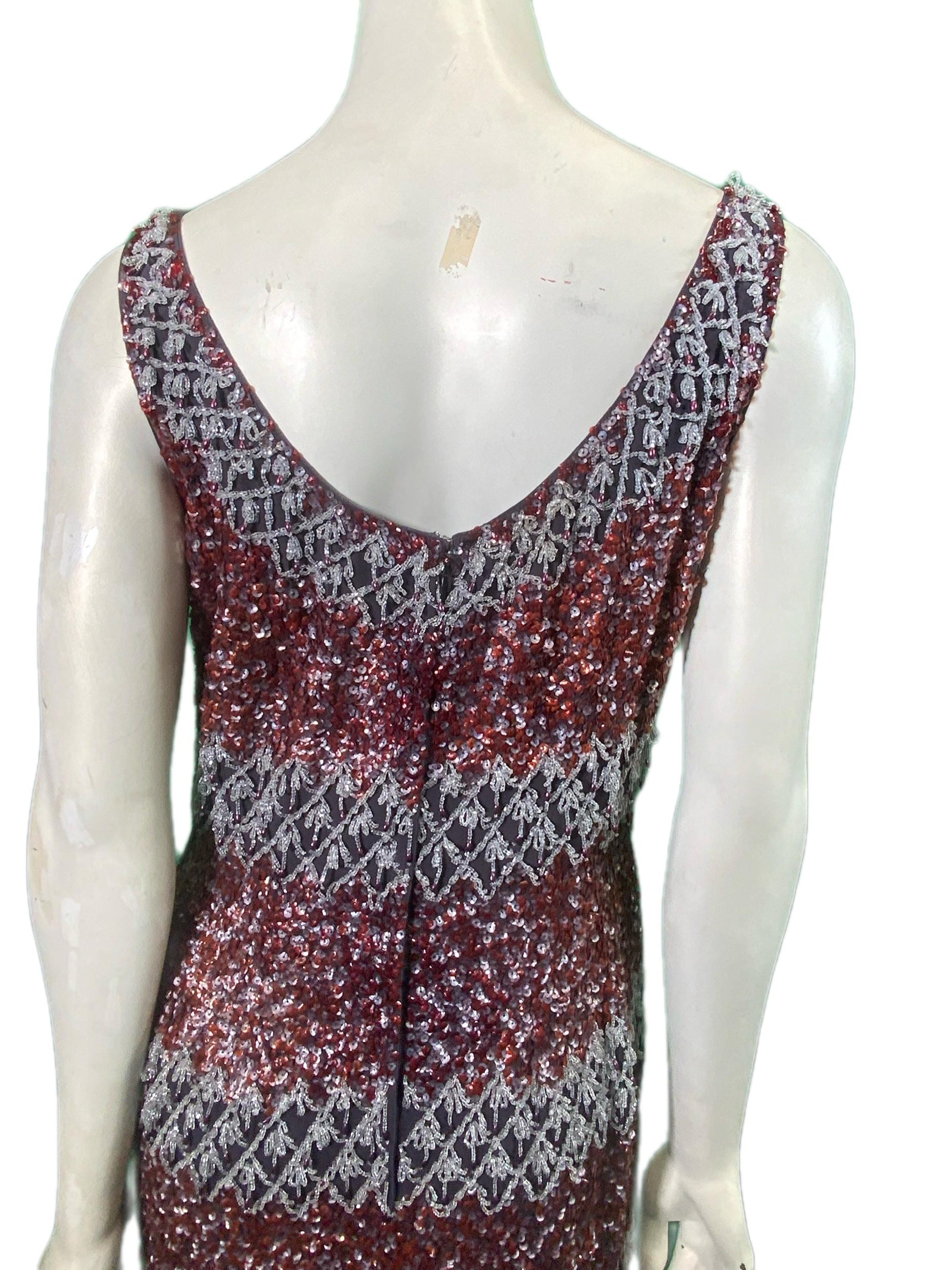 Beaded Evening Sheath, 1960’s.