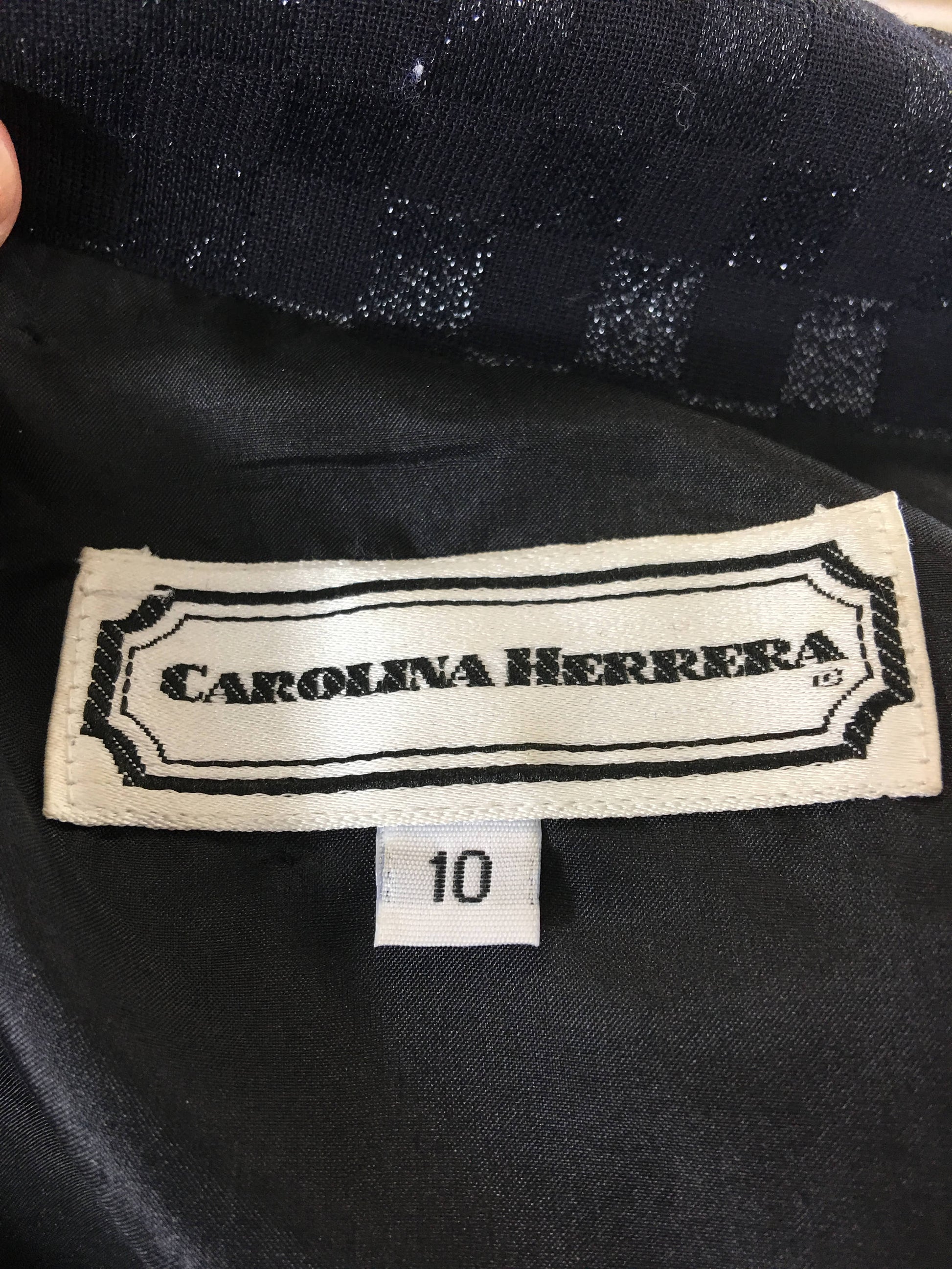 Carolina Herrera Black Silk Suit