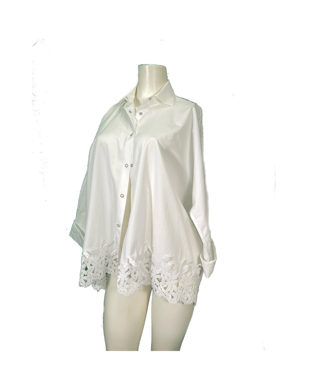 Ermanno Scervino White Blouse with Lace