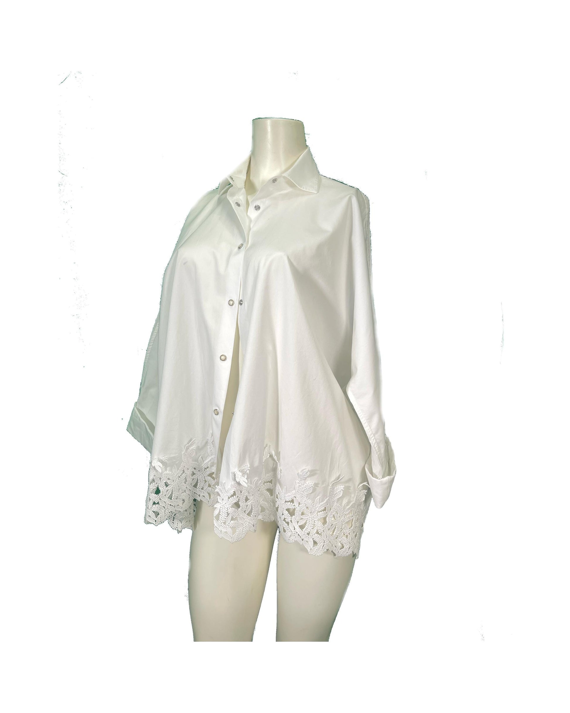 Ermanno Scervino White Blouse with Lace