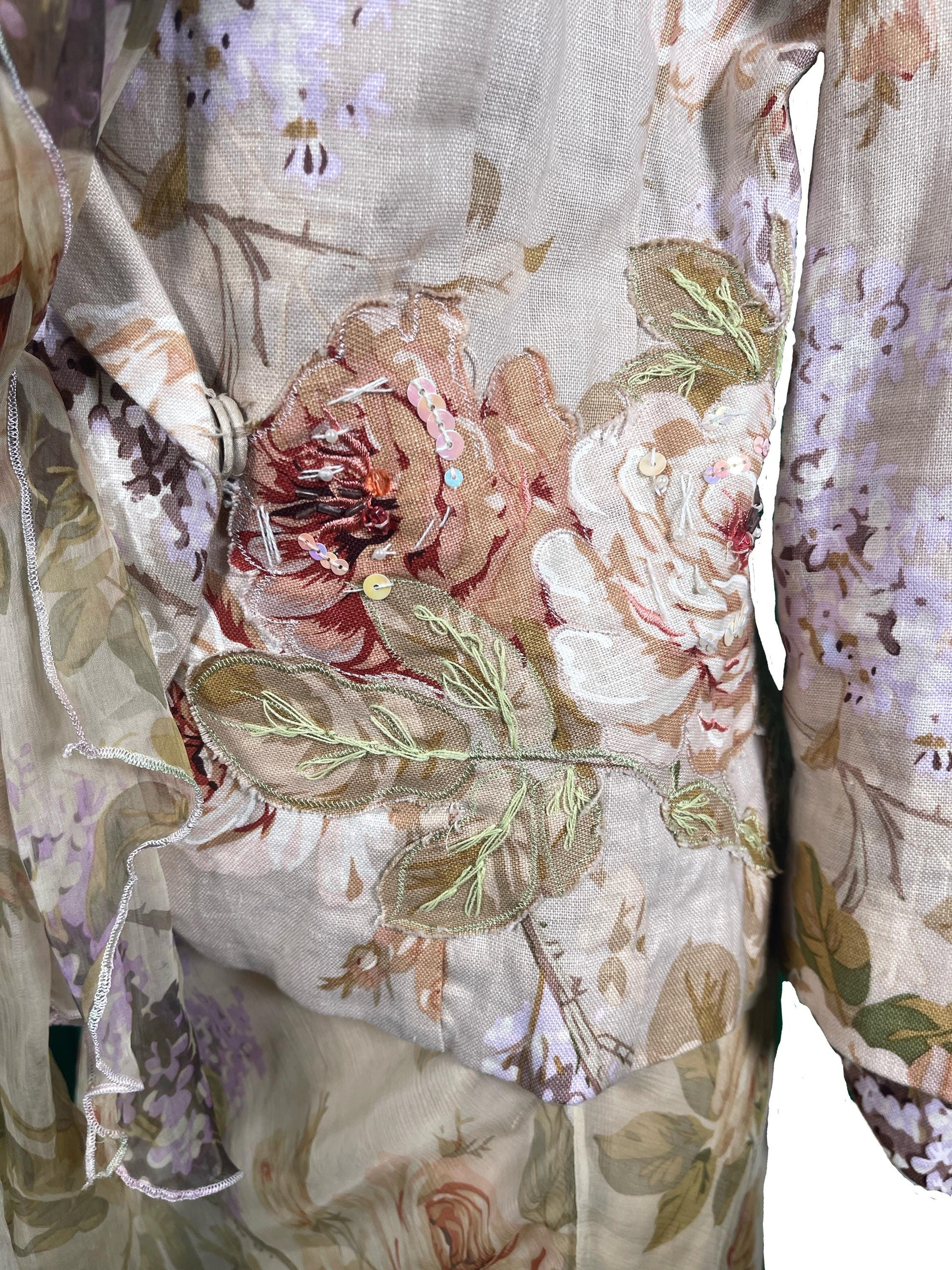 Floral Skirt Suit 1990s Renato Nucci