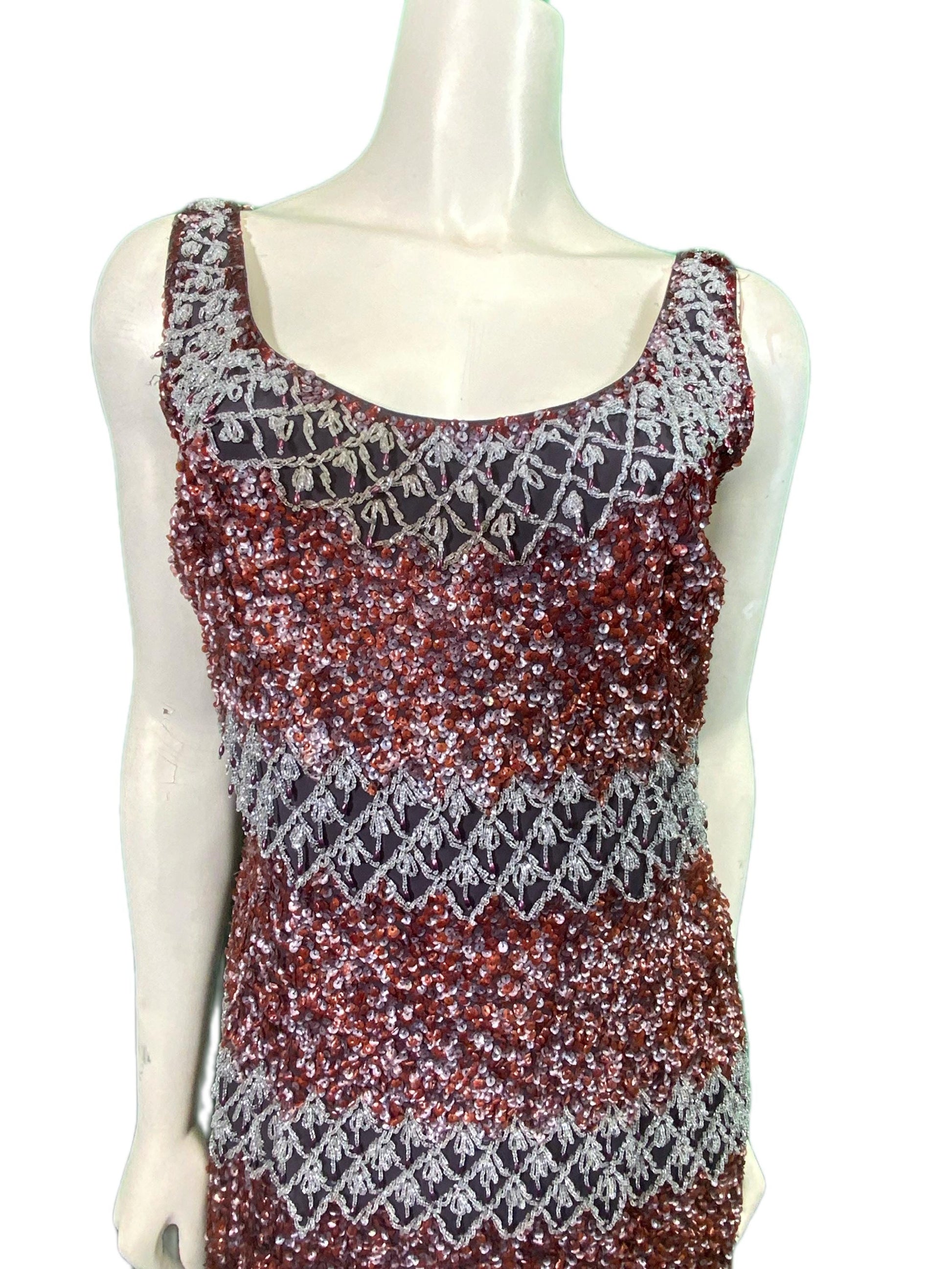 Beaded Evening Sheath, 1960’s.