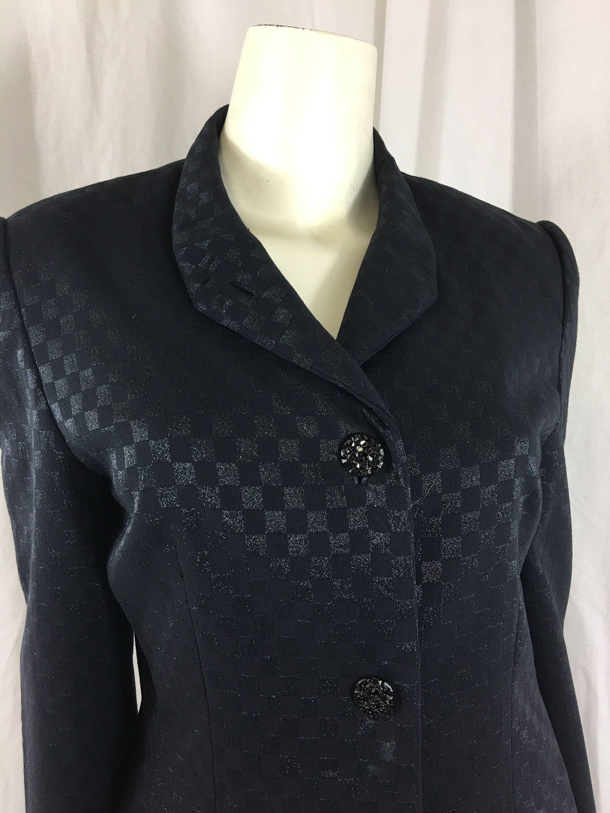 Carolina Herrera Black Silk Suit