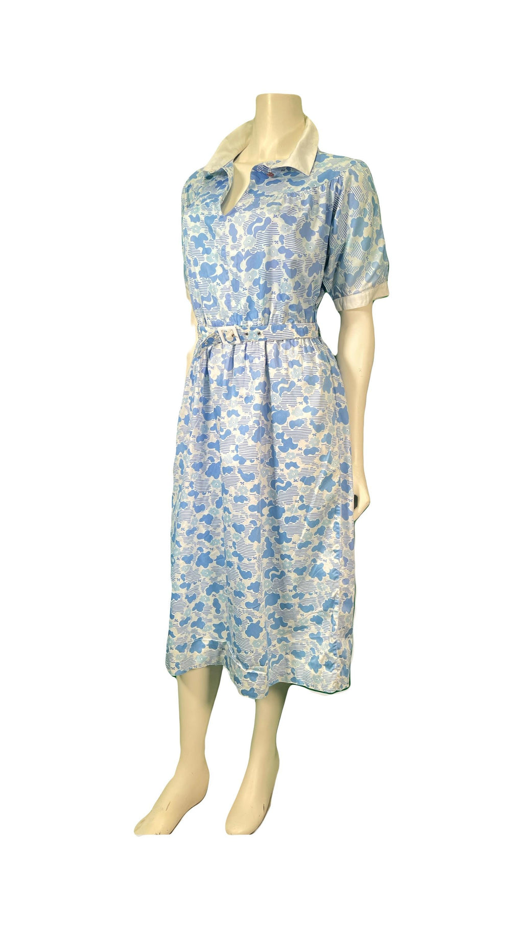 Courreges Hand Print Cotton Dress