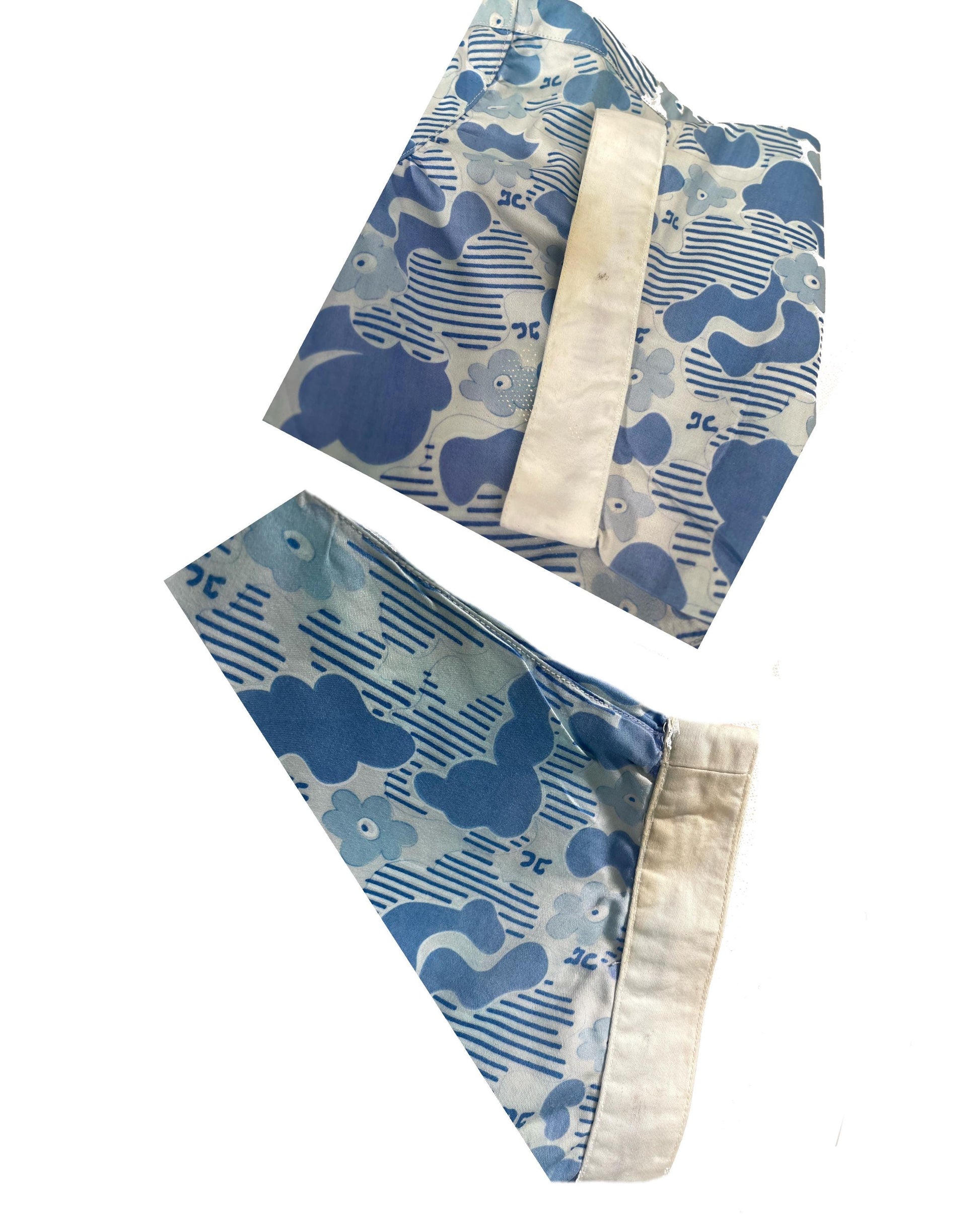 Courreges Hand Print Cotton Dress