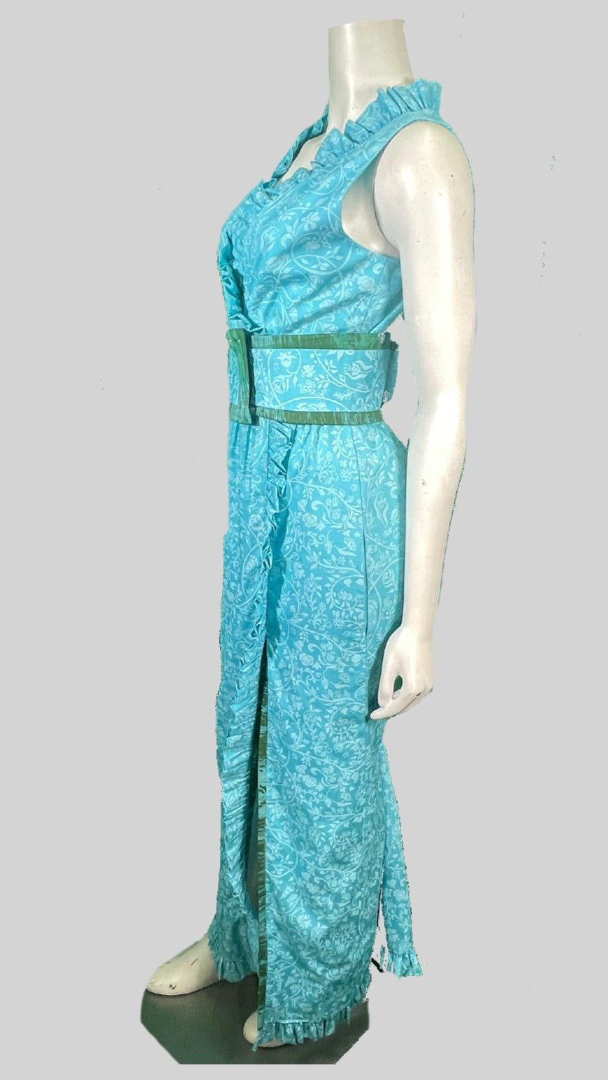 1980s Vanda’s Key West Hand Print sleeveless floorlength dress