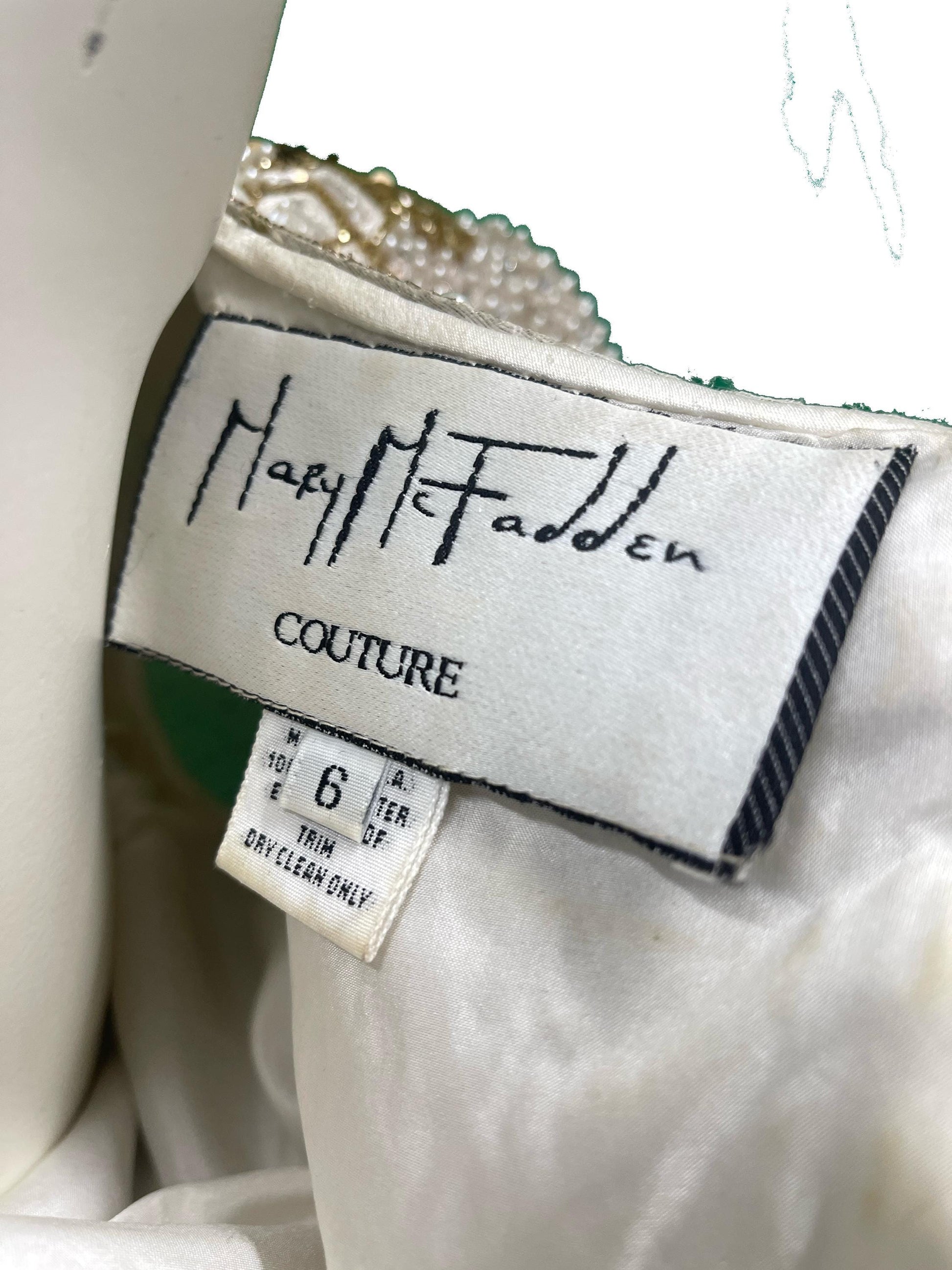 Mary McFadden Beaded Pleated Dress 1980