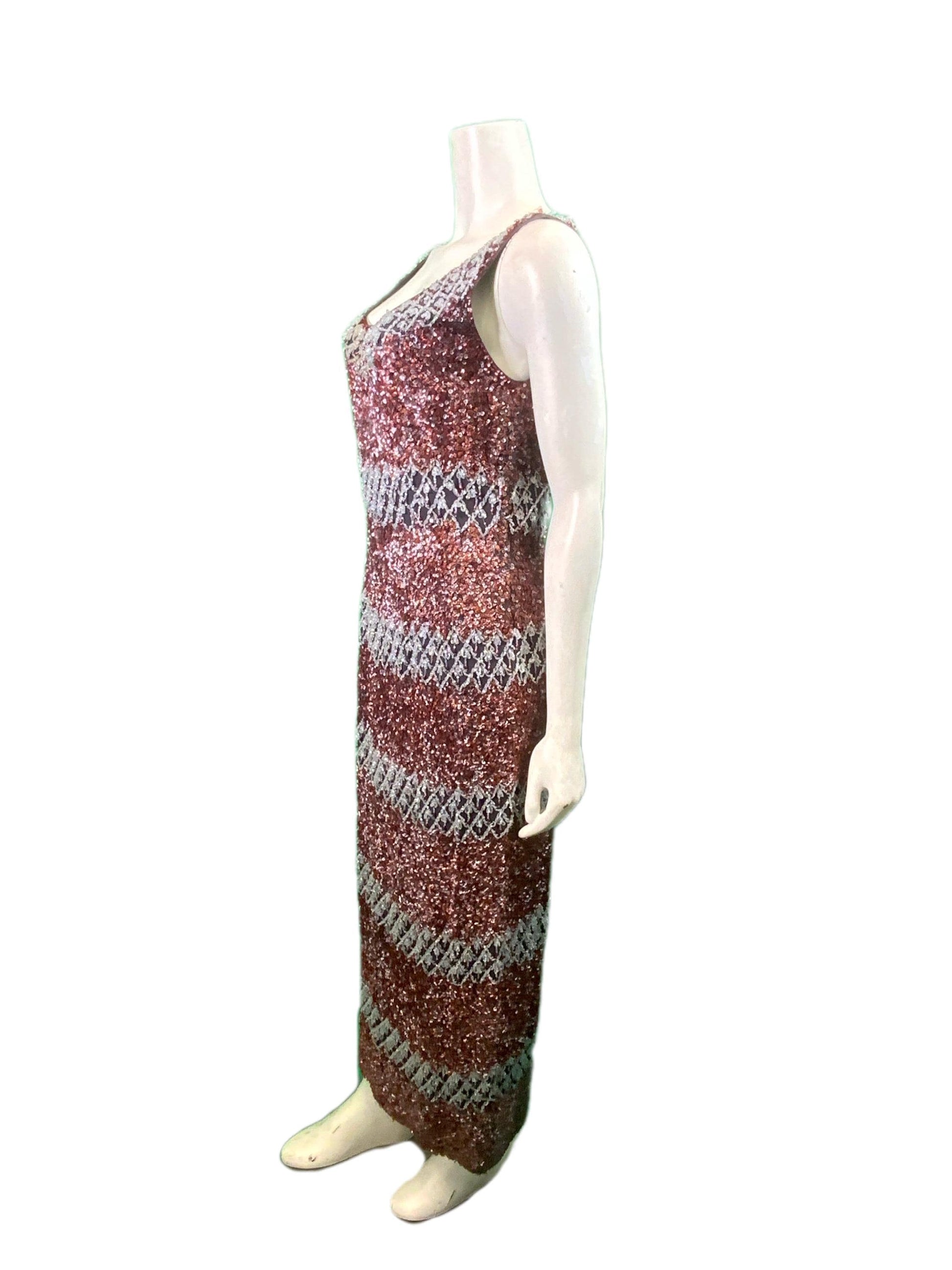 Beaded Evening Sheath, 1960’s.
