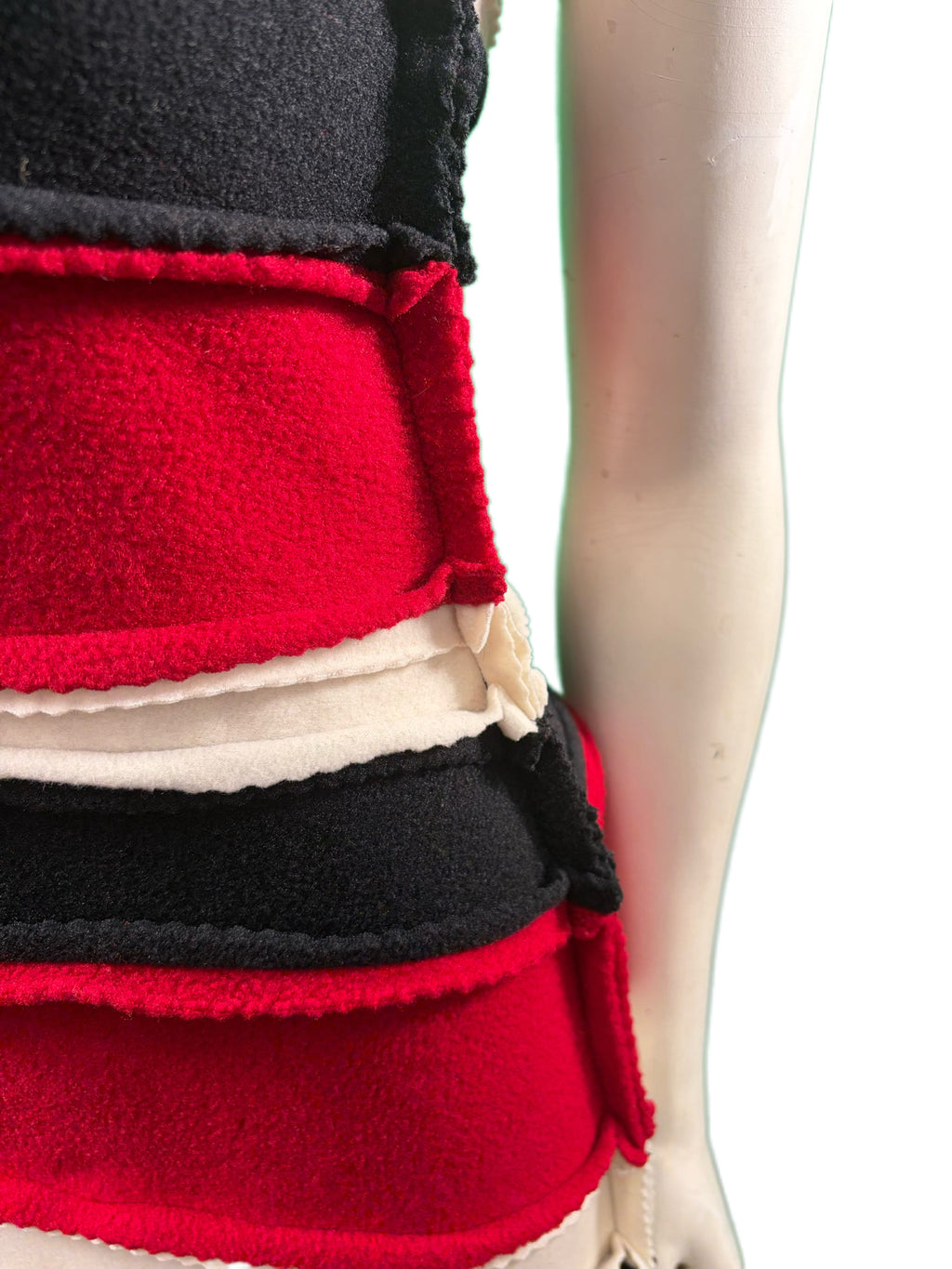 Red, White, and Black Handmade Dress