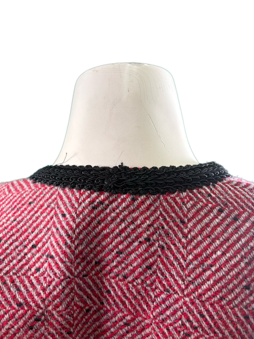 Handmade Red, White, and Black Skirt Suit