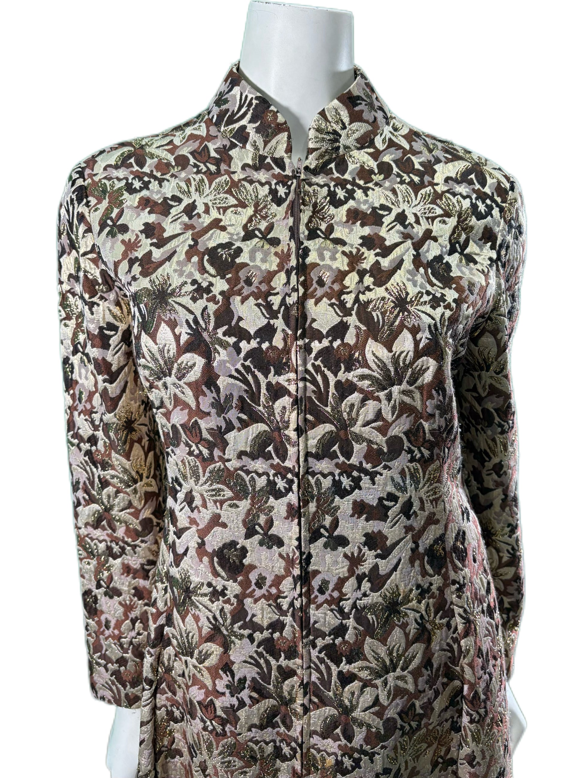 Evelyn McGill Floral Gold/Brown Pantsuit