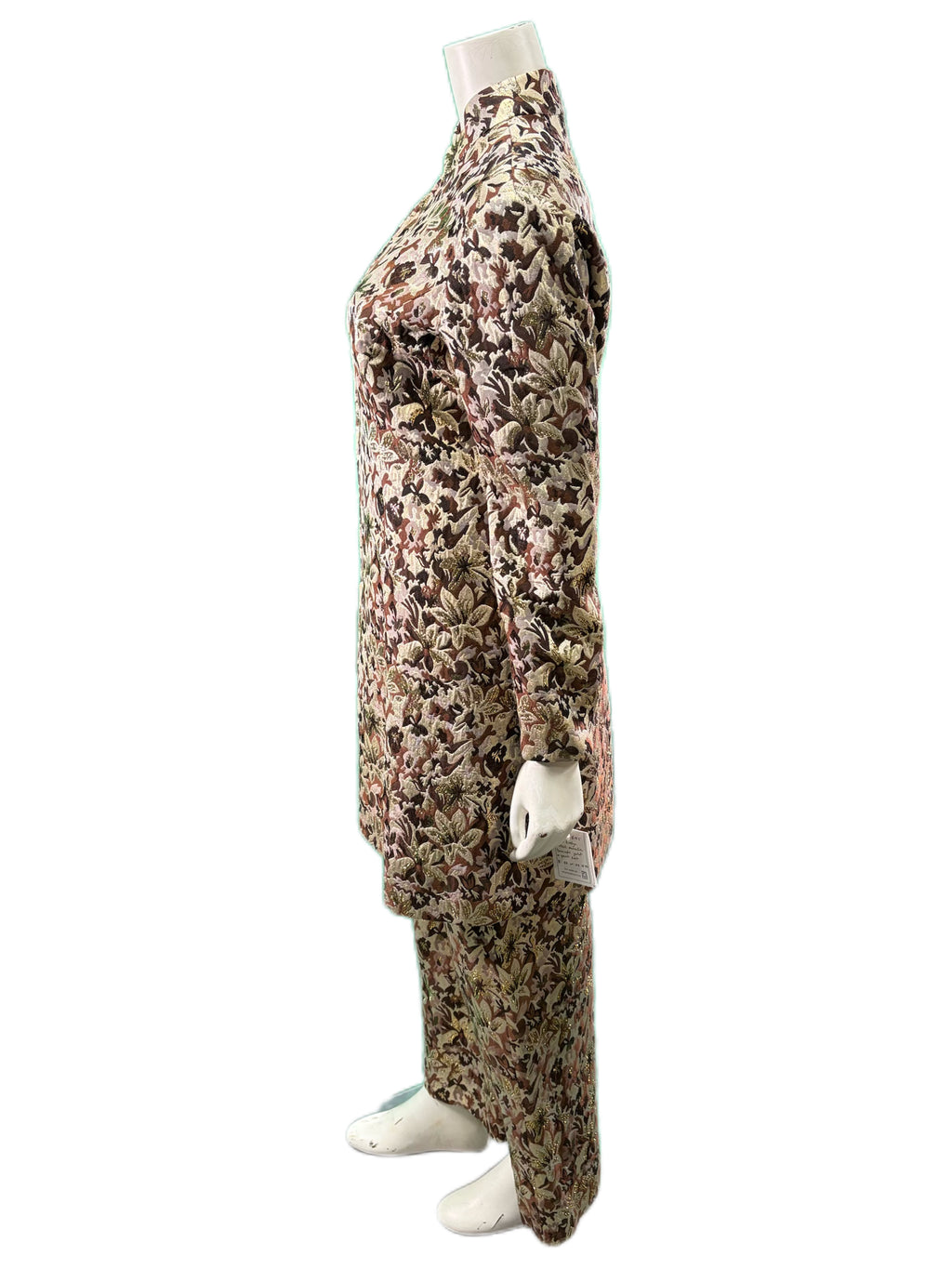 Evelyn McGill Floral Gold/Brown Pantsuit