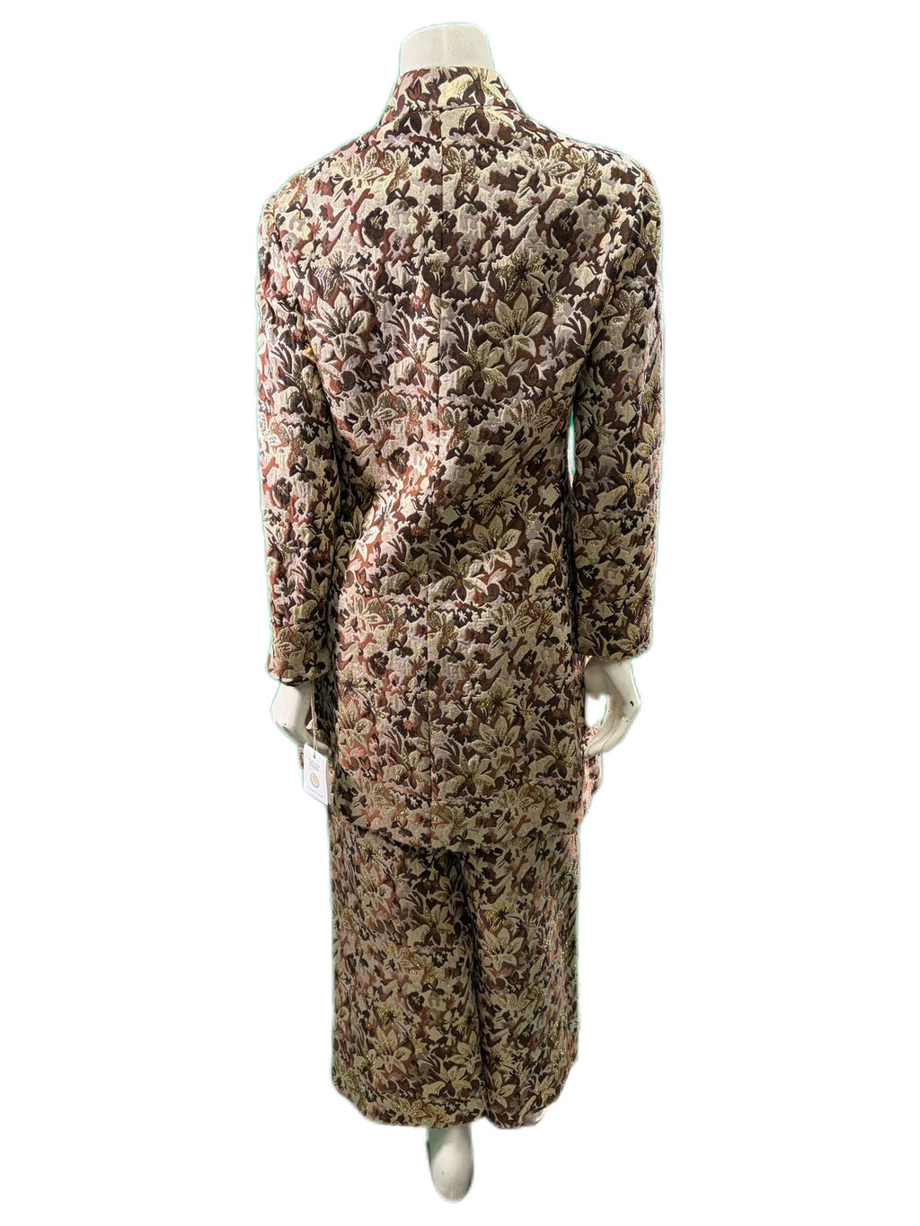 Evelyn McGill Floral Gold/Brown Pantsuit