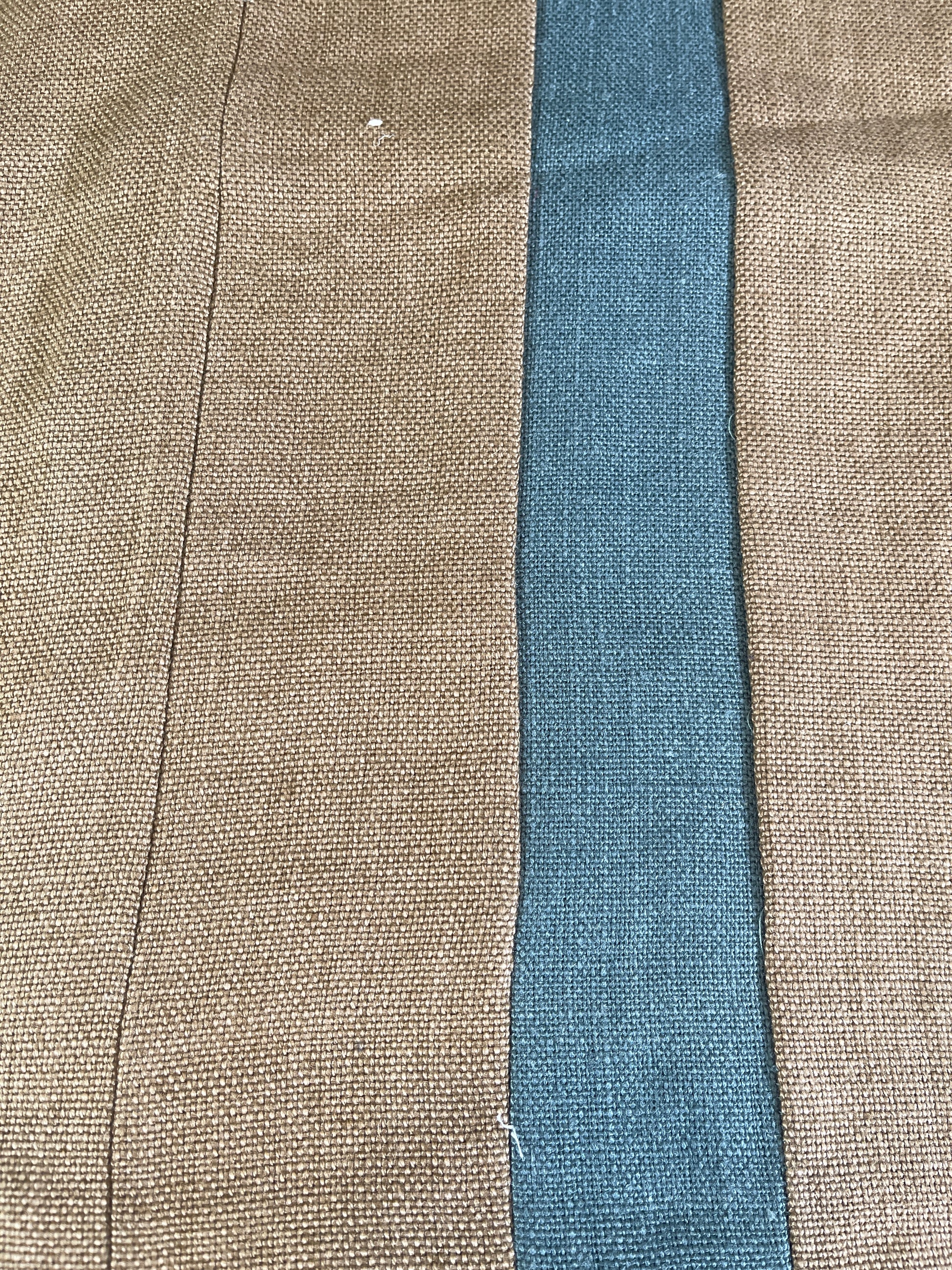 Singular pillow cover, Wool embroidery on linen ground