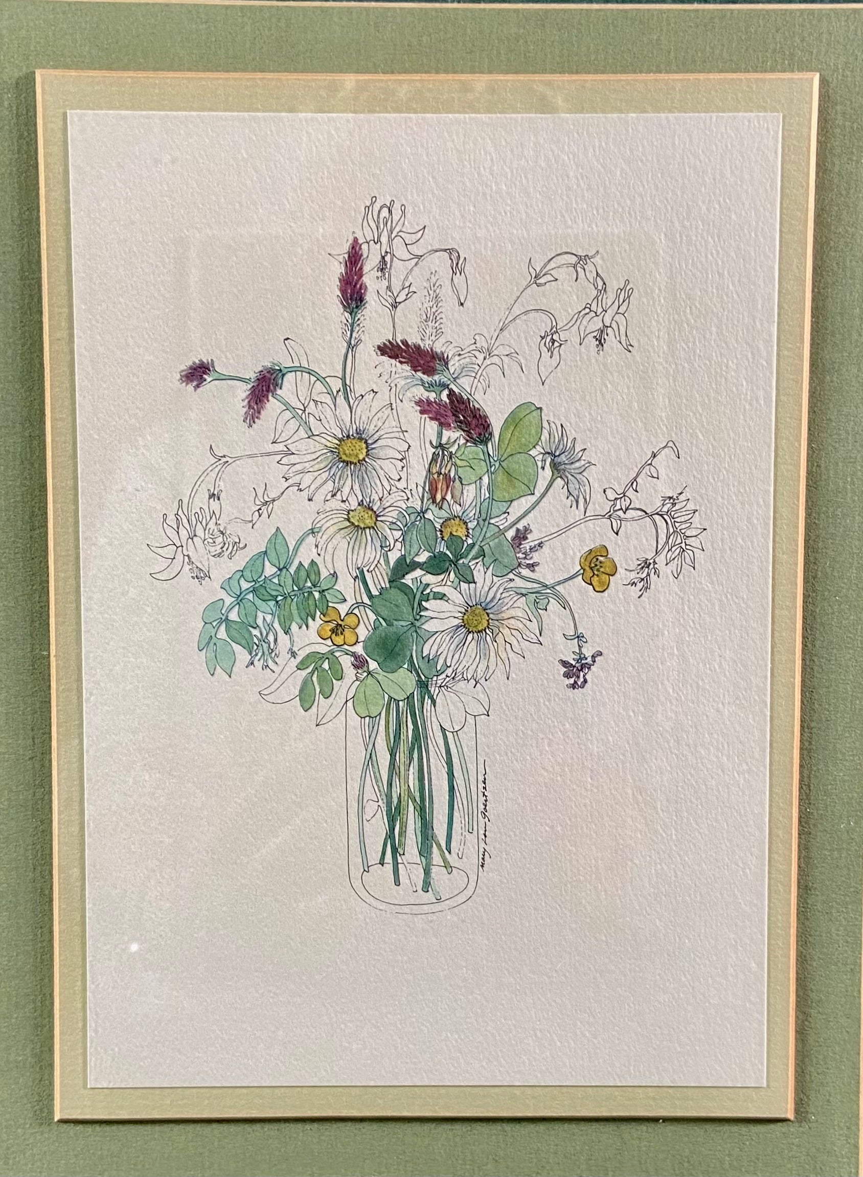 Vintage Floral Print #1  by Mary Ann Gahagan