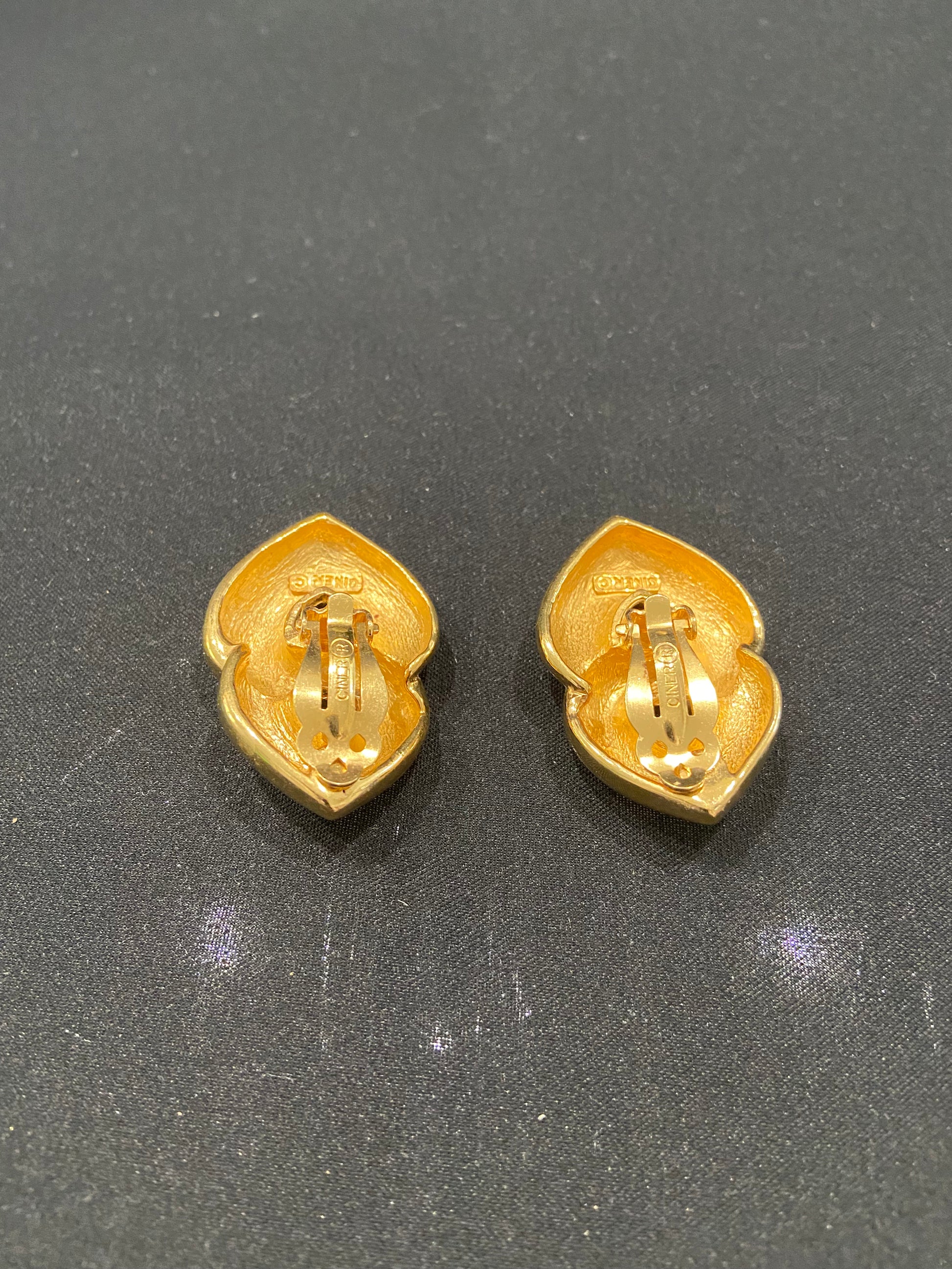 Ciner Gold Clip-on Earrings