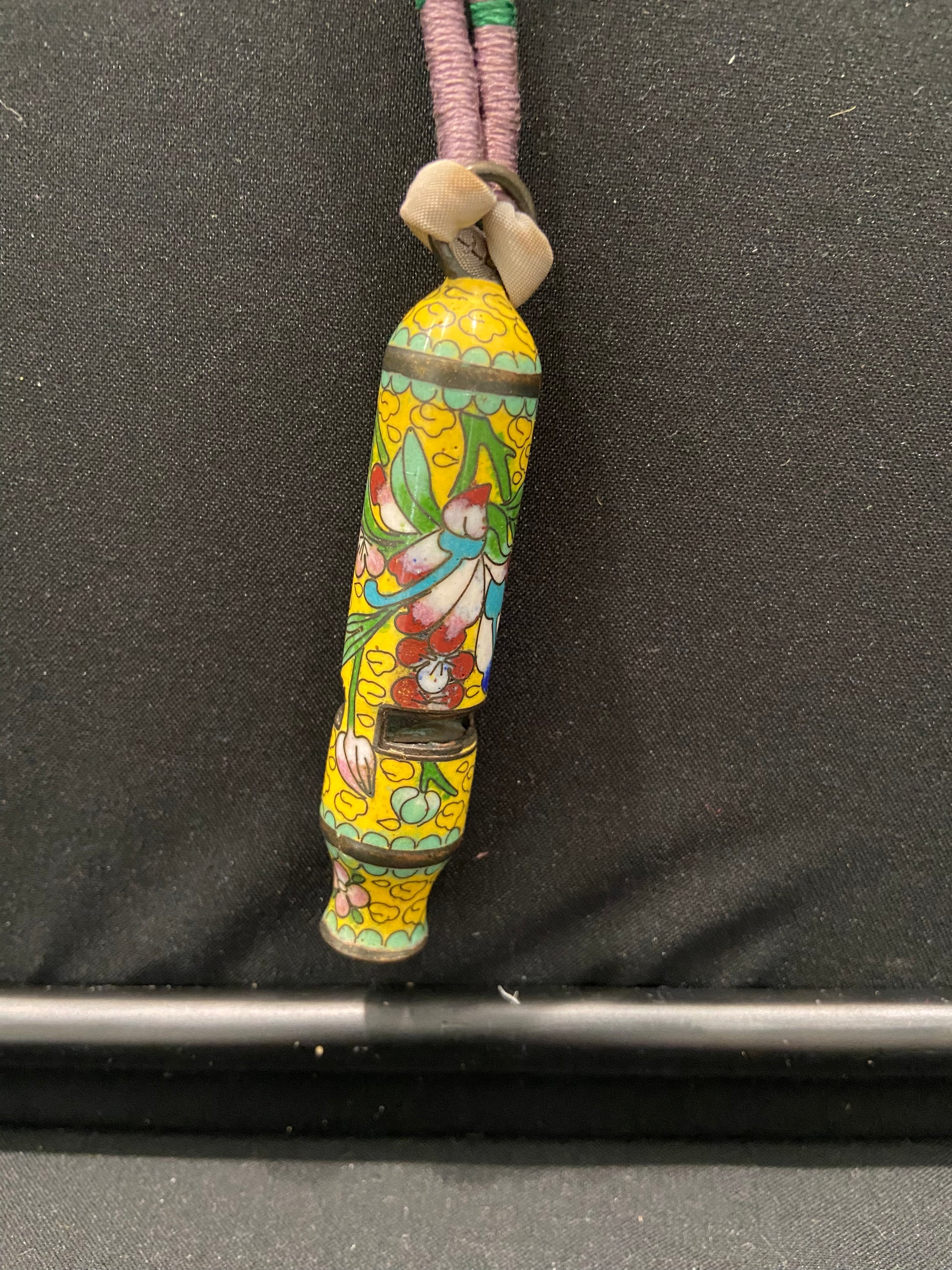 Cloisonne Disco Whistle Necklace