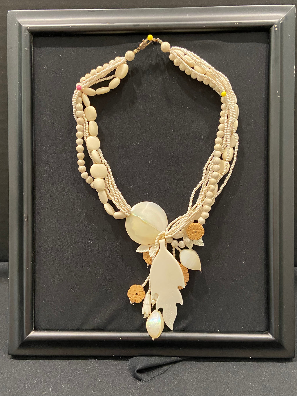 Pearl and White Beaded Necklace