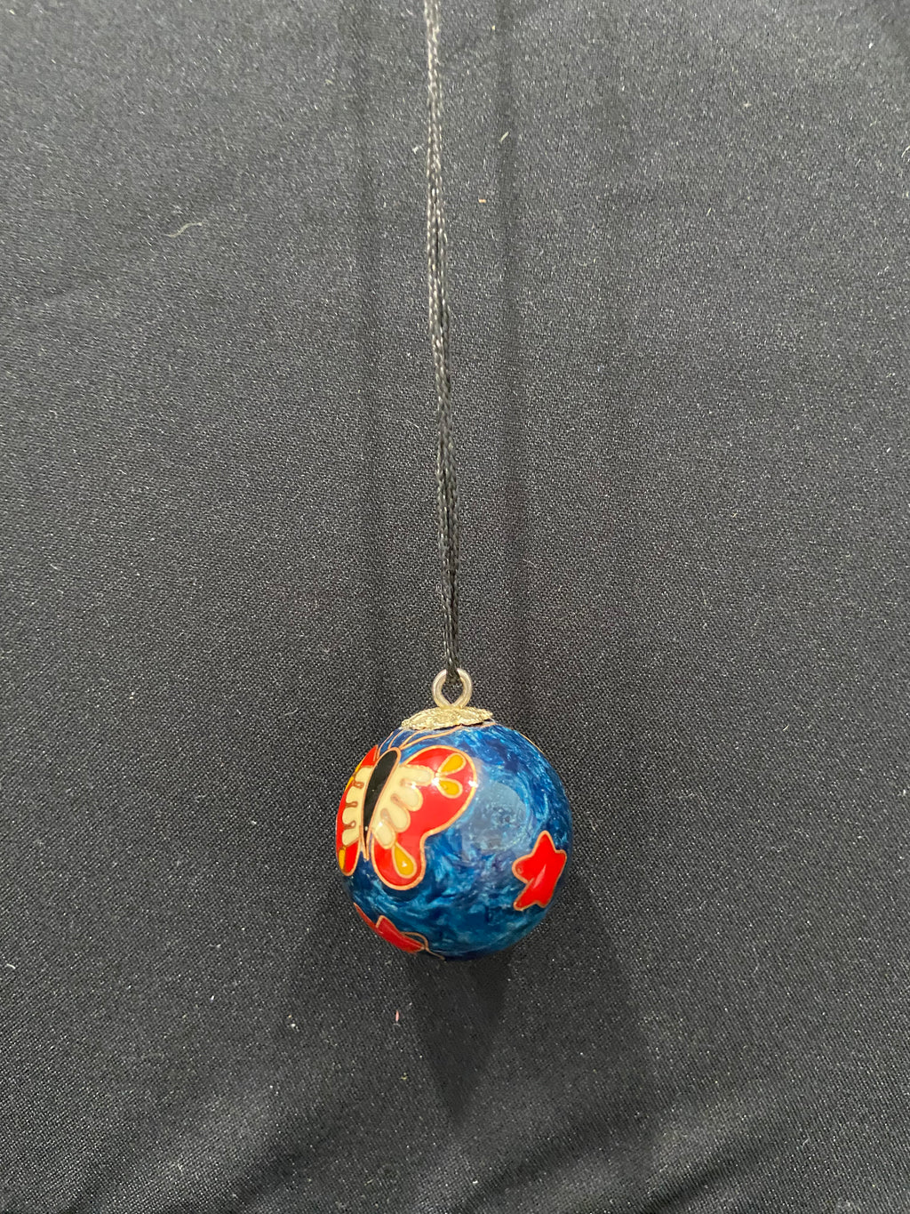 Cloisonne Butterfly Ball Necklace