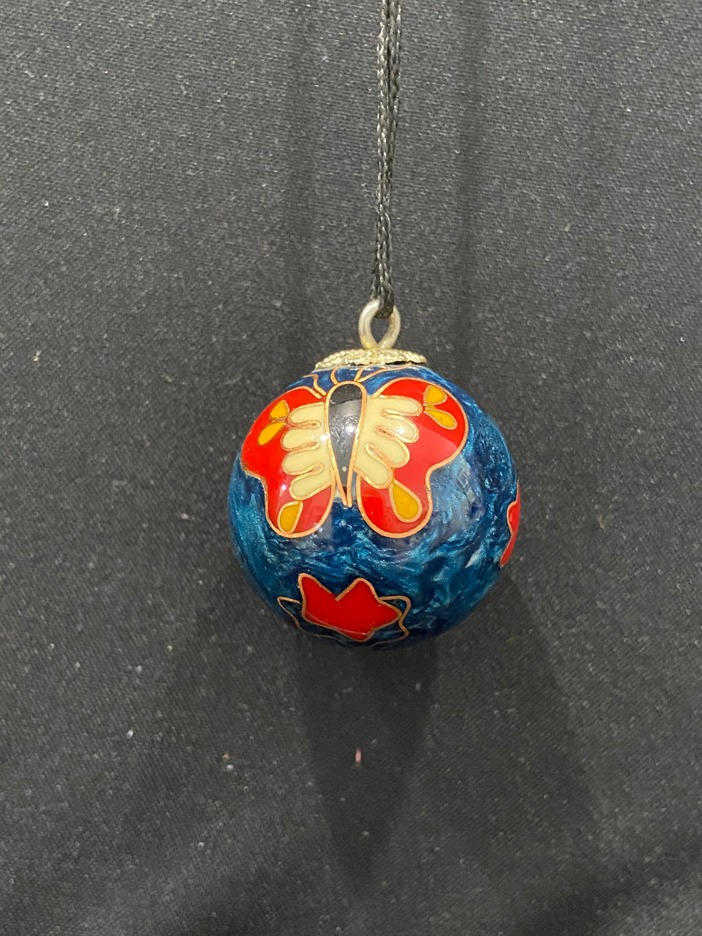 Cloisonne Butterfly Ball Necklace