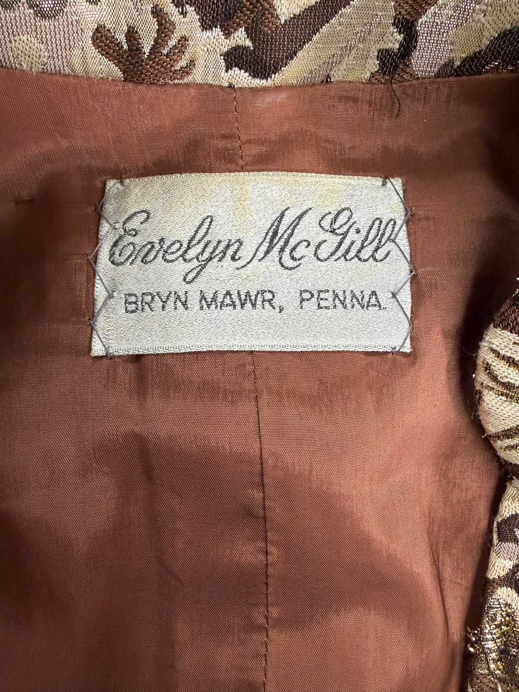Evelyn McGill Floral Gold/Brown Pantsuit