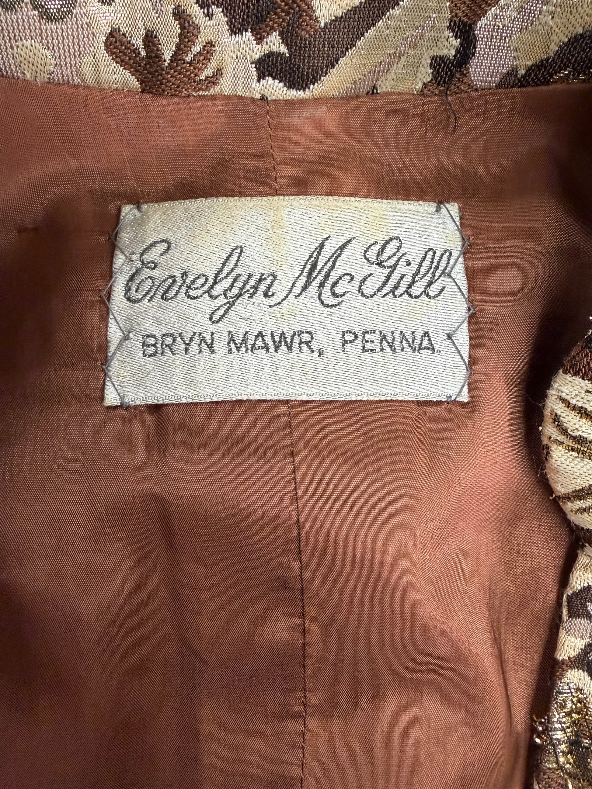 Evelyn McGill Floral Gold/Brown Pantsuit