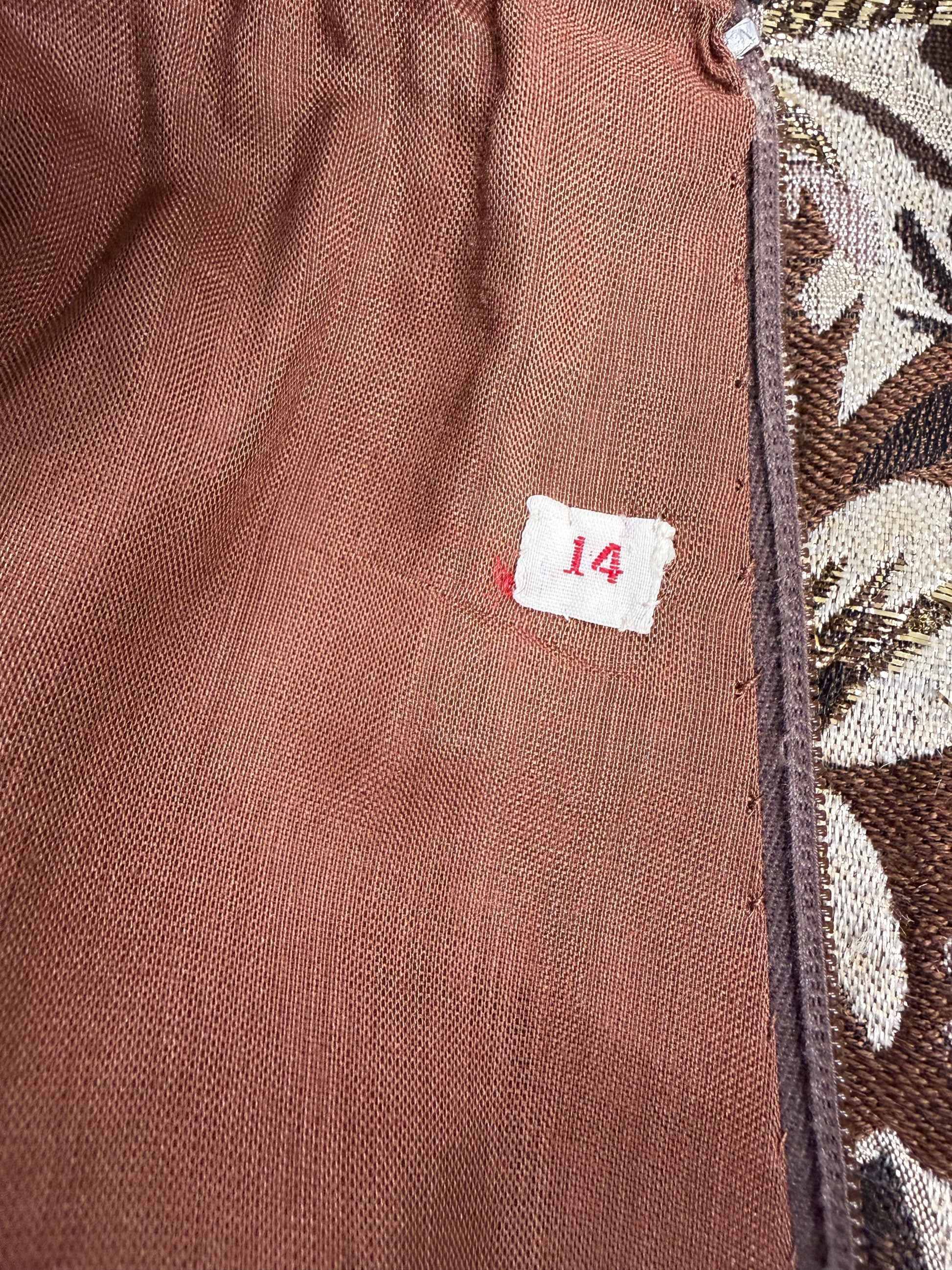 Evelyn McGill Floral Gold/Brown Pantsuit