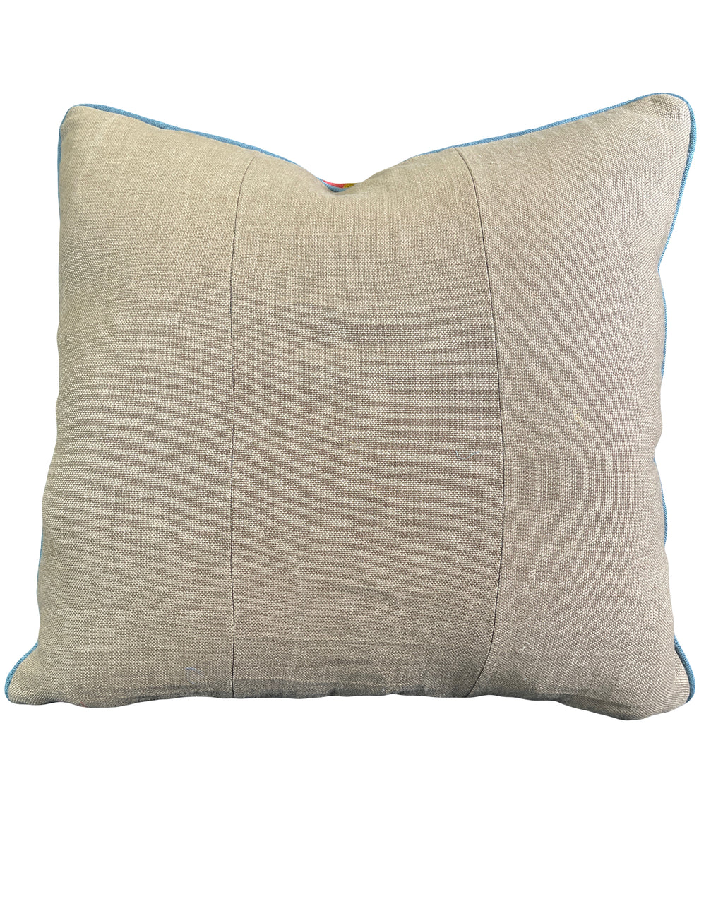 Pillow Cover, Set of 2, wool embroidery on linen ground