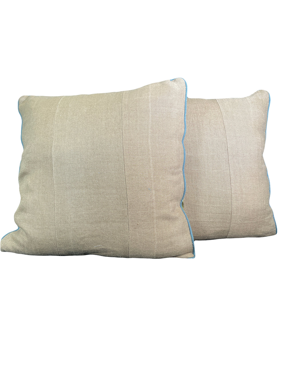 Pillow Cover, Set of 2, wool embroidery on linen ground