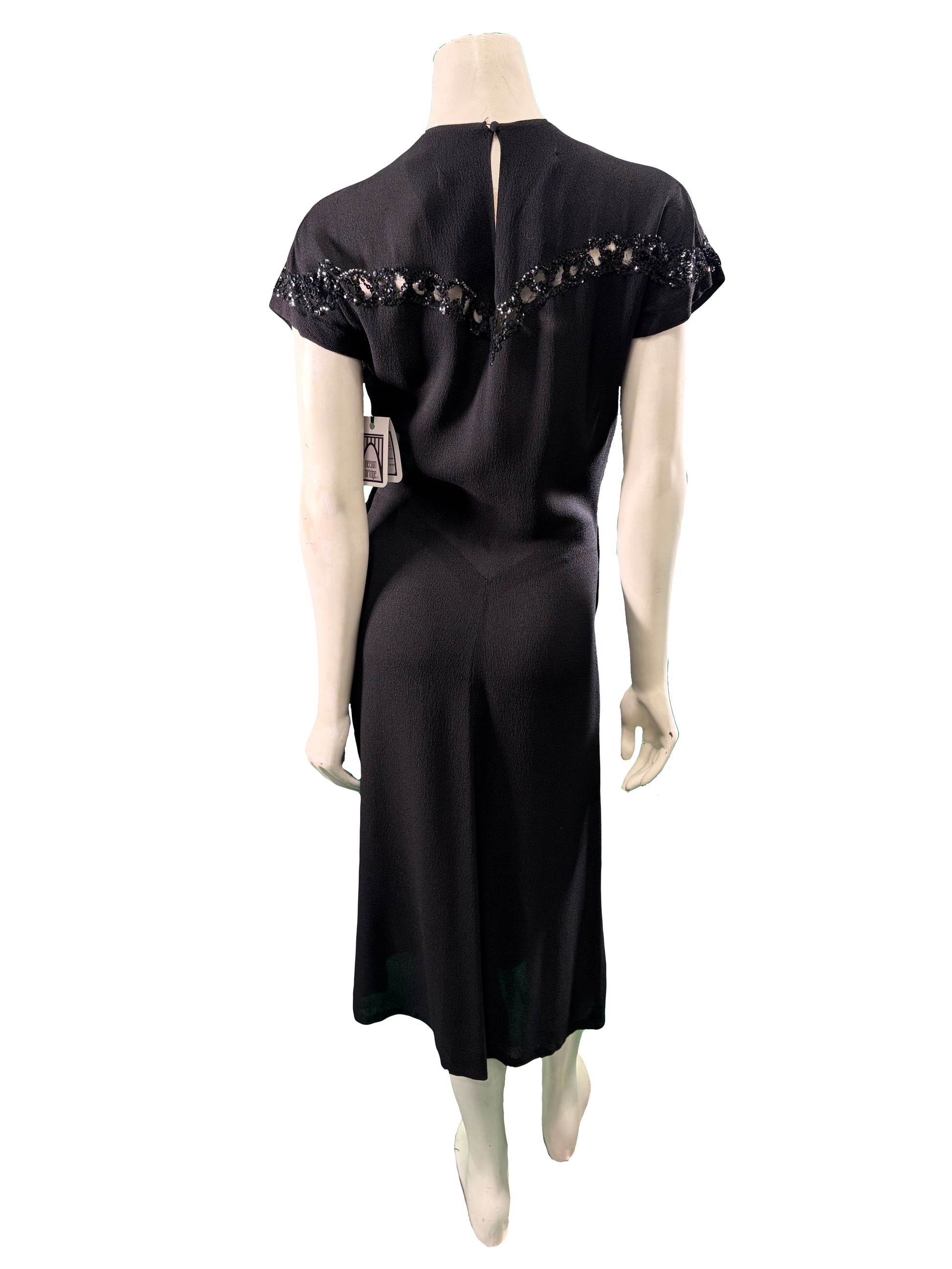 Black Silk Crepe Dress
