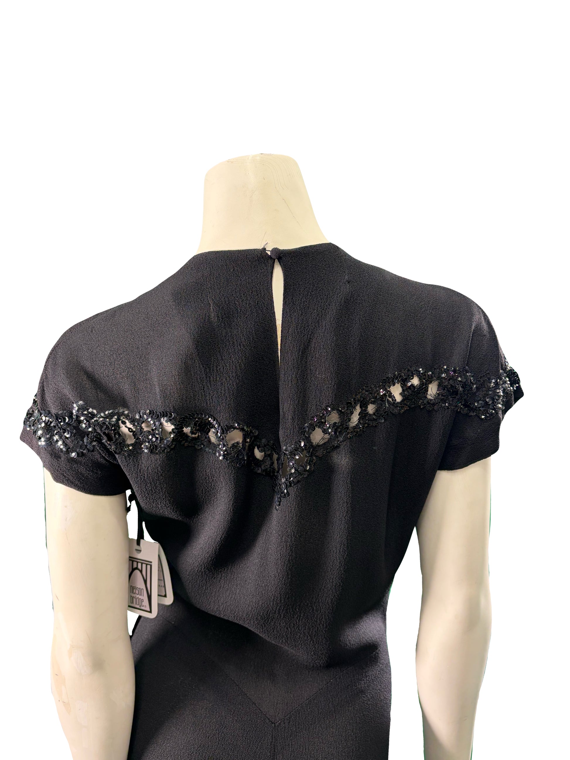 Black Silk Crepe Dress