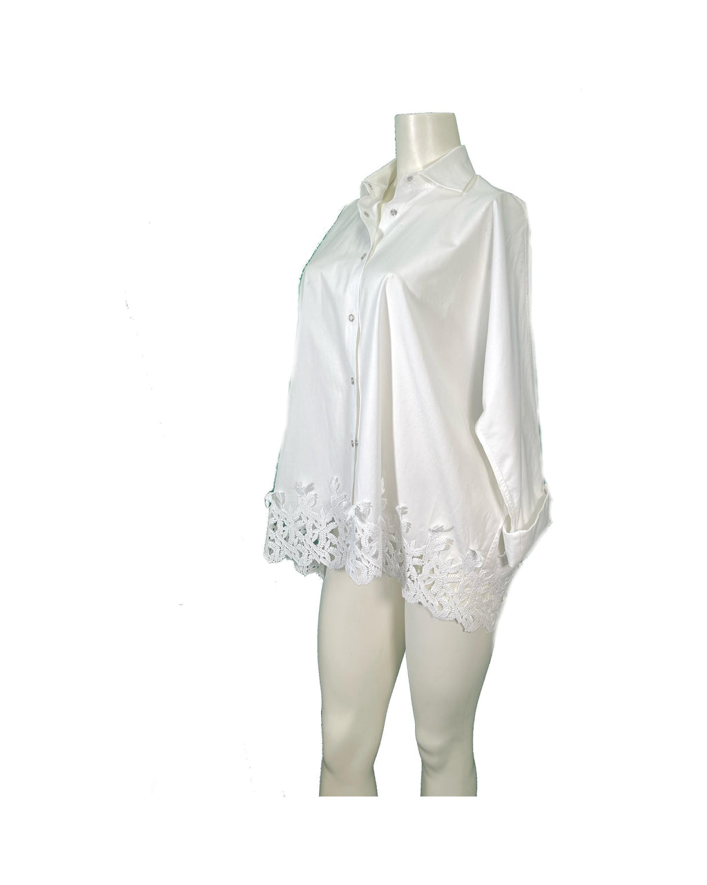 Ermanno Scervino White Blouse with Lace