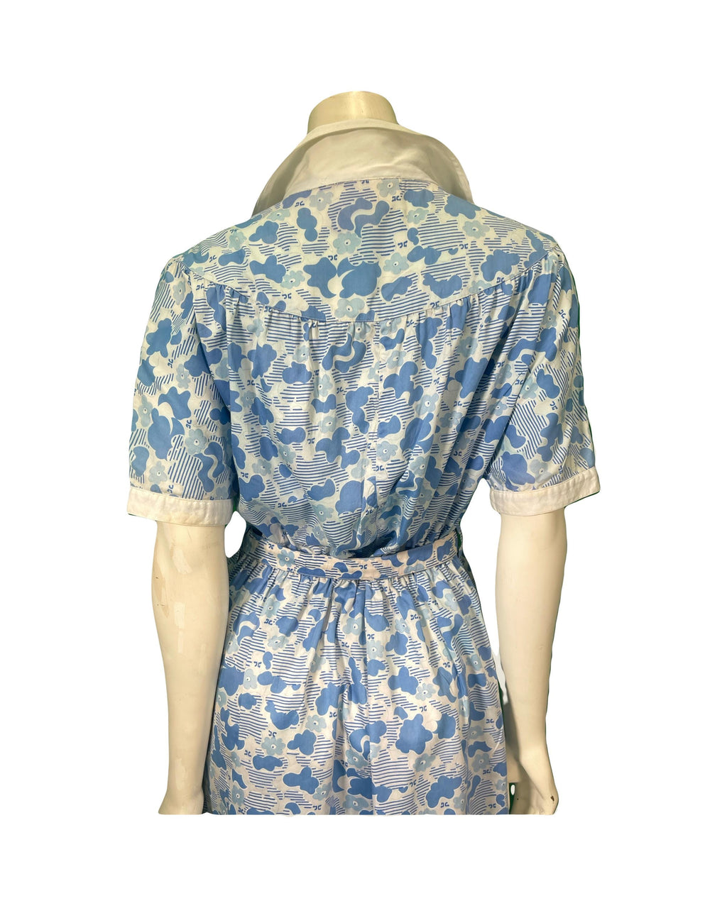 Courreges Hand Print Cotton Dress