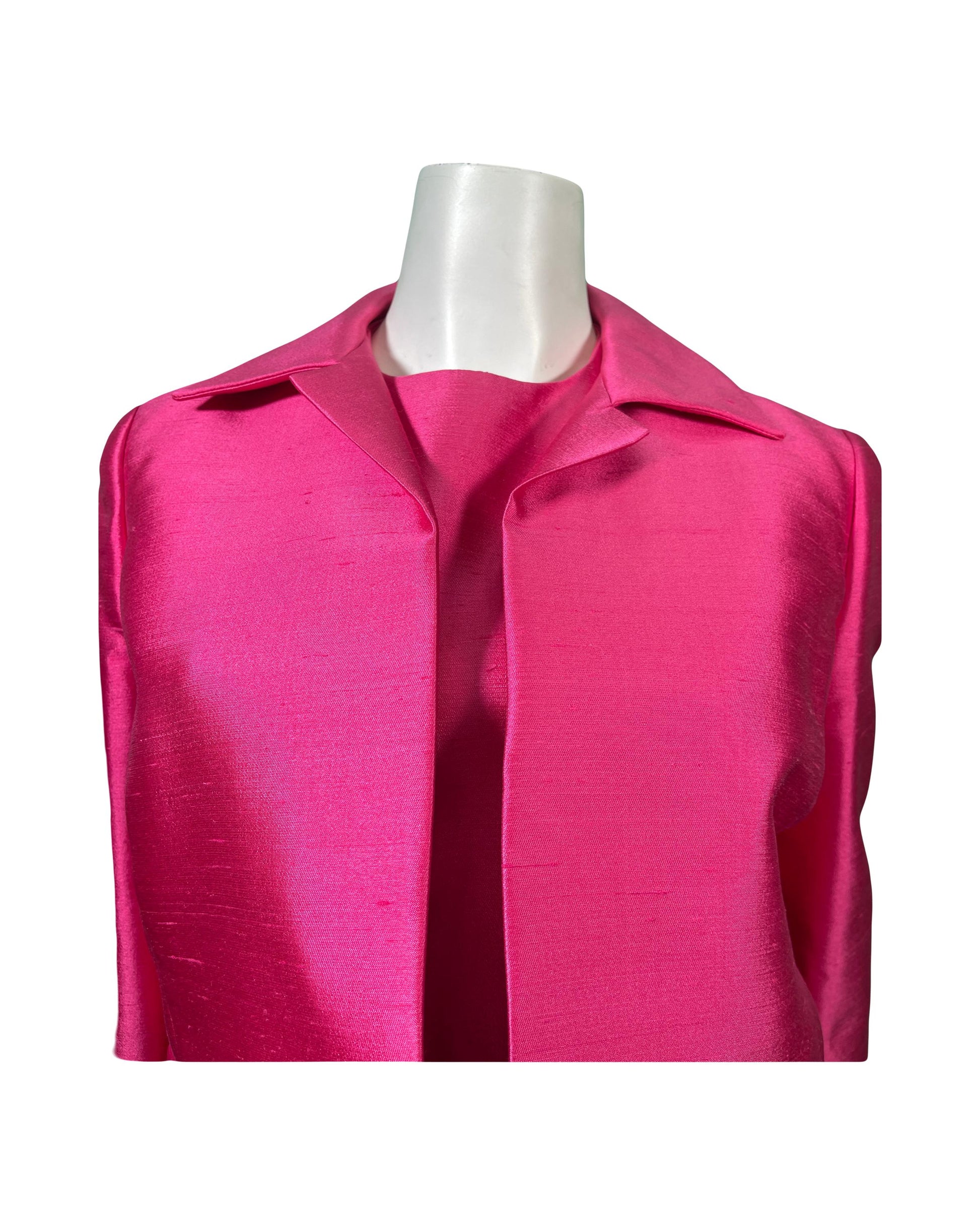 1970s PINK Sleeveless Dress with Jacket