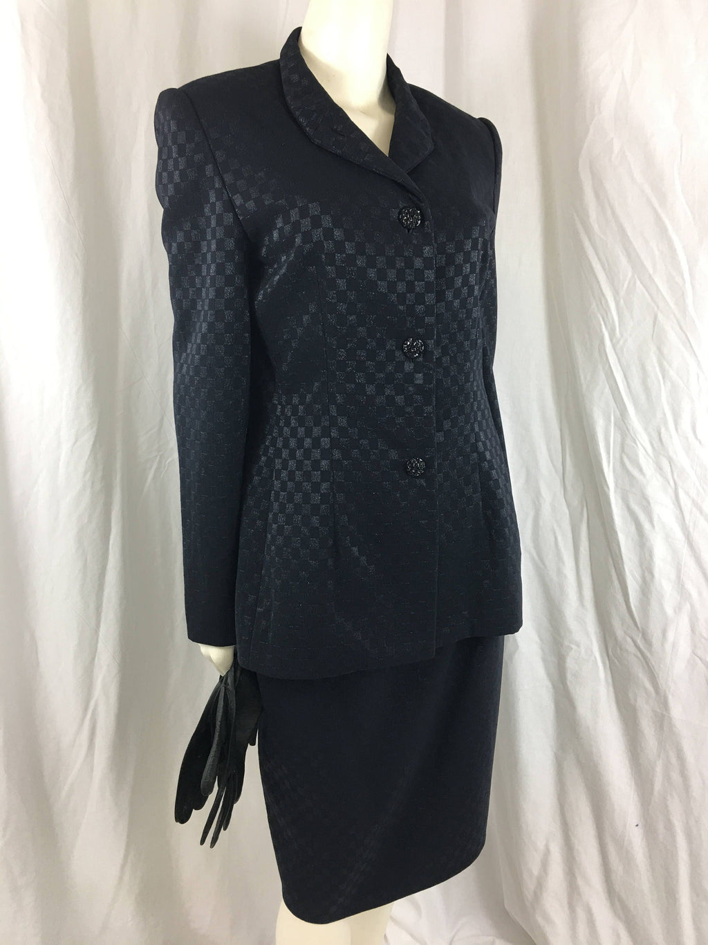Carolina Herrera Black Silk Suit
