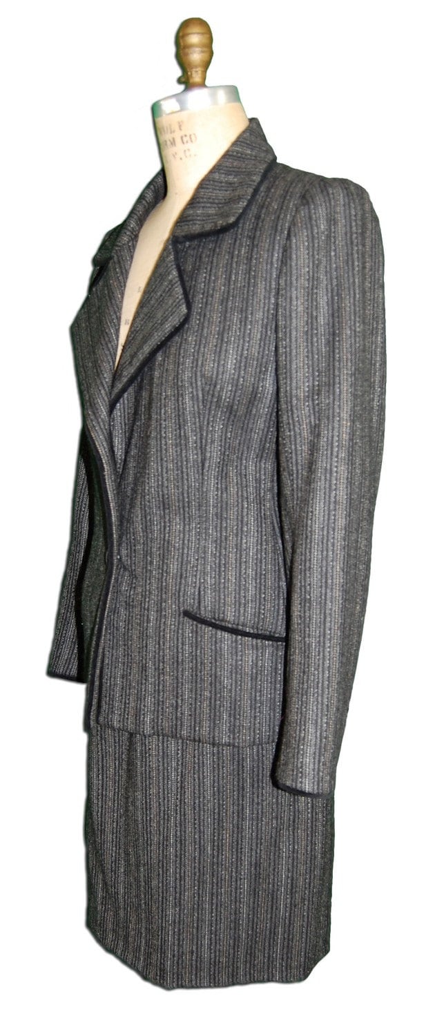 1960s Vintage Tailored Pinstripe Women's Suit