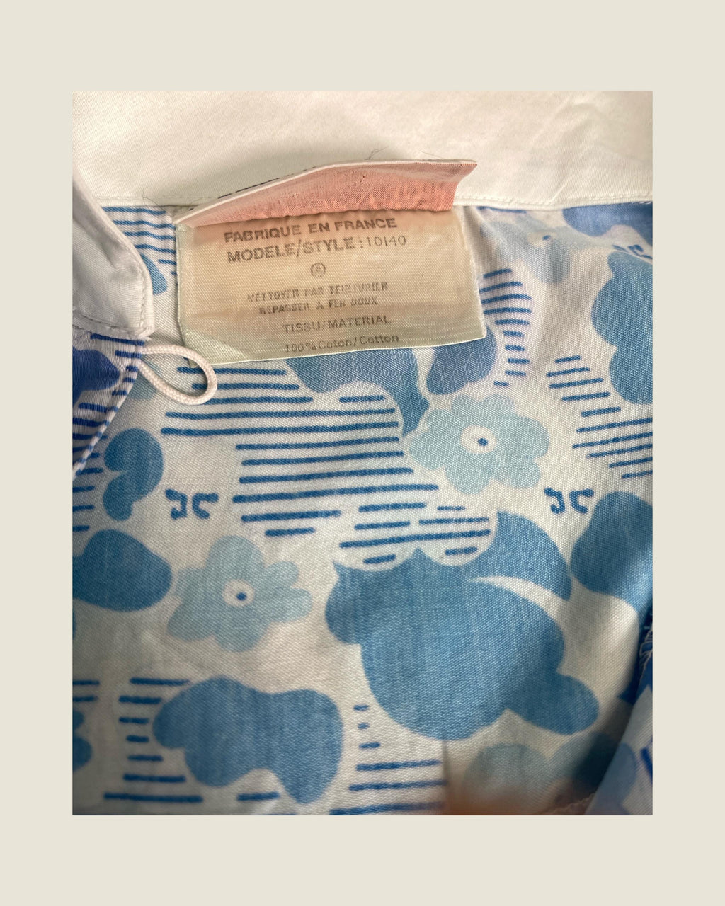 Courreges Hand Print Cotton Dress